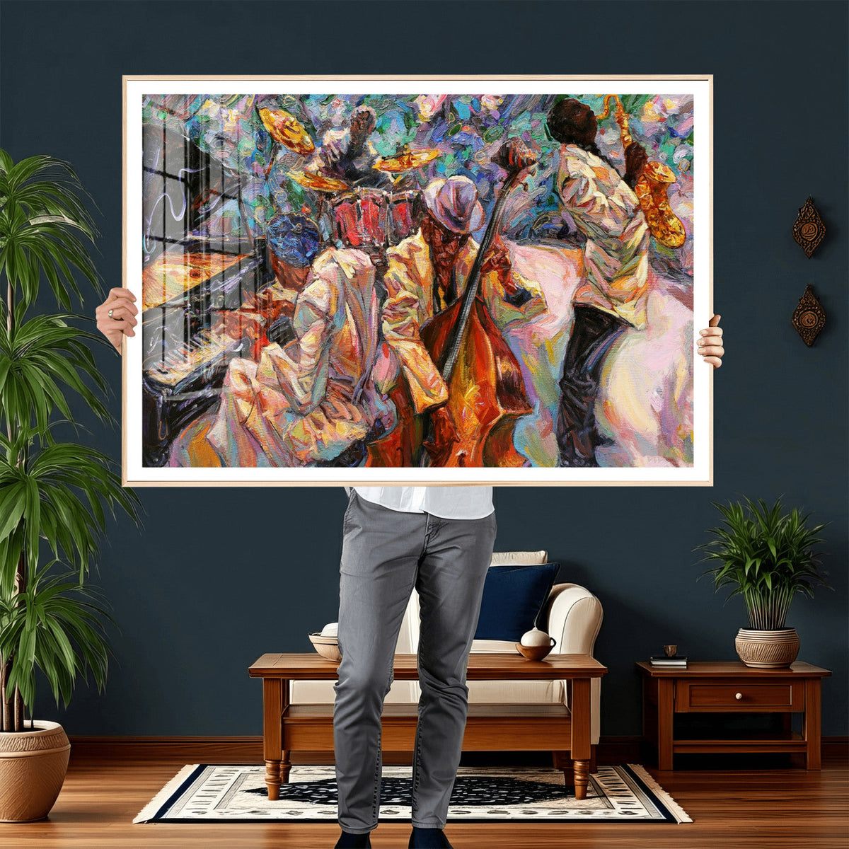 African American Jazz Art Music Abstract Wall Art Painting