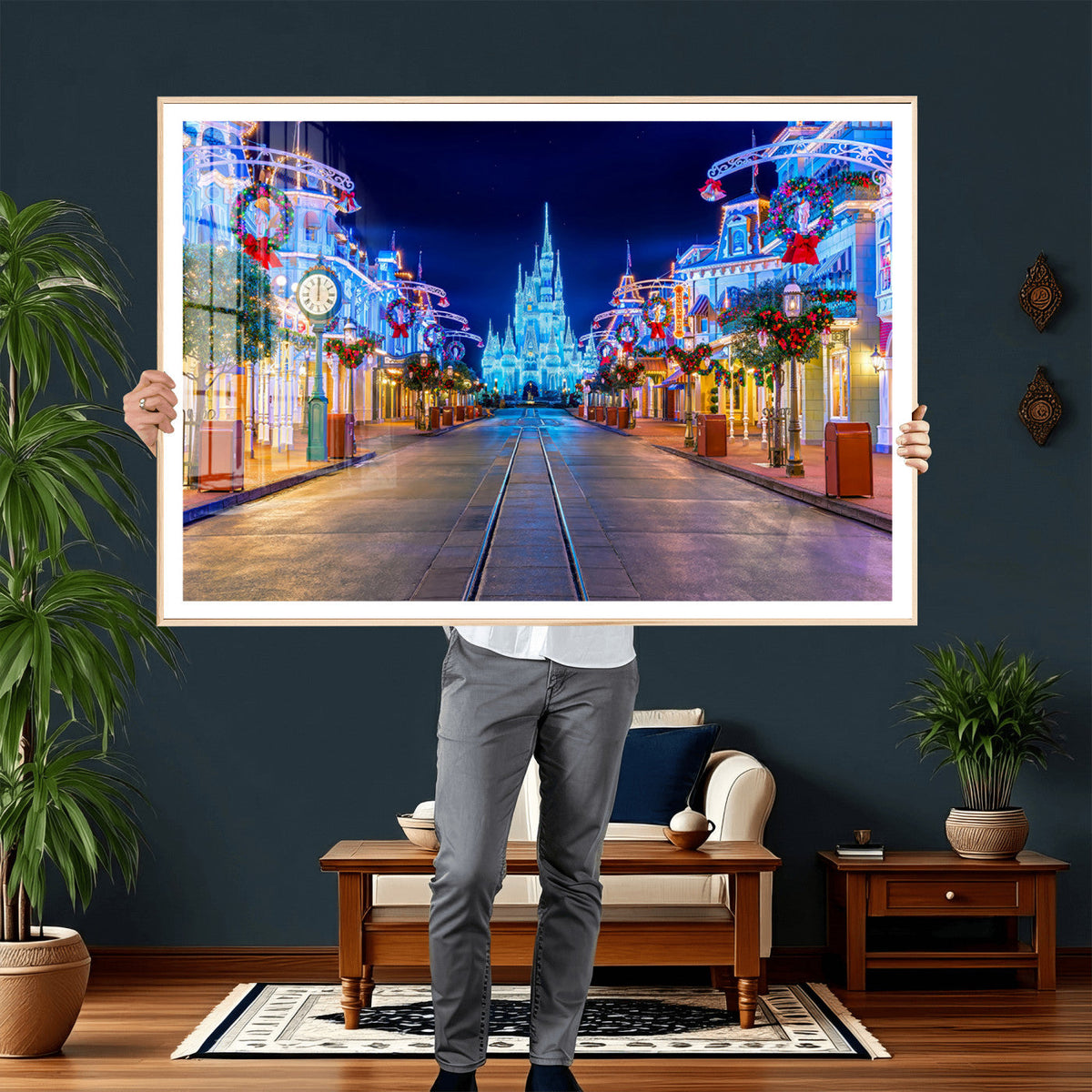 Disney Wall Art | Castle Large Wall Art Disney Magic Kingdom