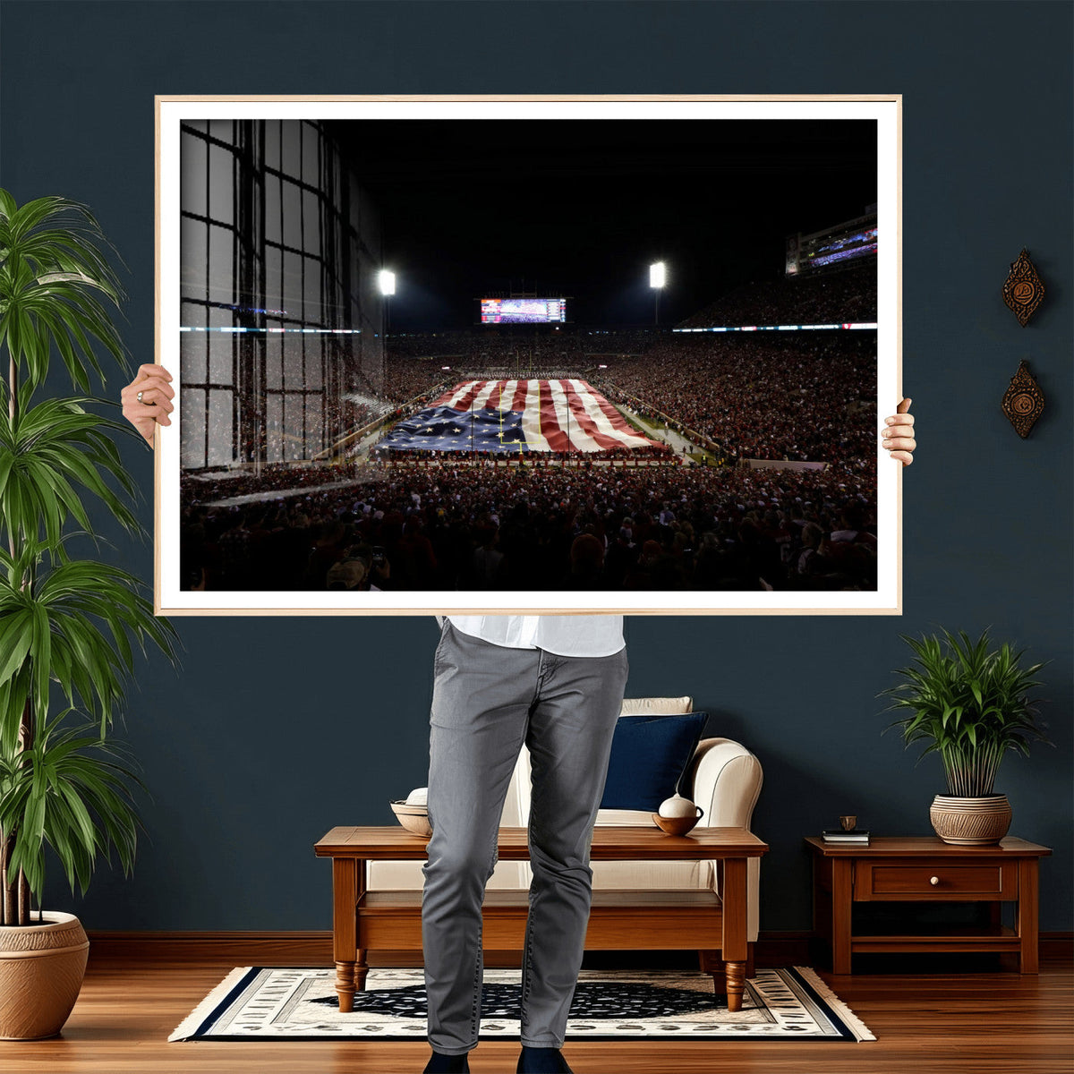 Oklahoma Memorial Stadium Wall Art Canvas Print – Oklahoma