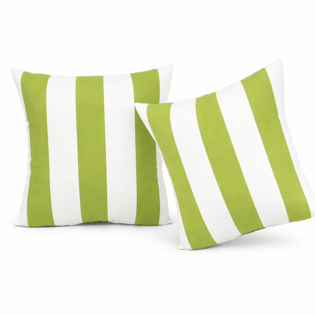 2 Pack Outdoor Throw Pillows, Waterproof & Fade-Resistant Patio Cushions (18x18 Inch)