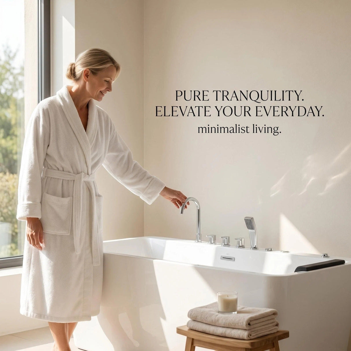 67-Inch Single-Person Luxury Whirlpool Bathtub