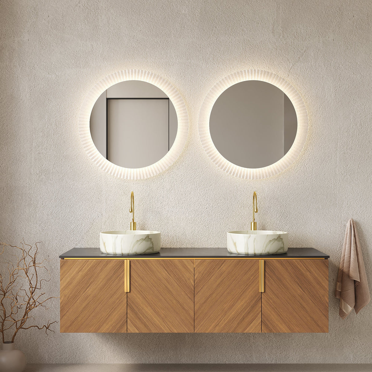 Arai 60" Bathroom Vanity & Sinks