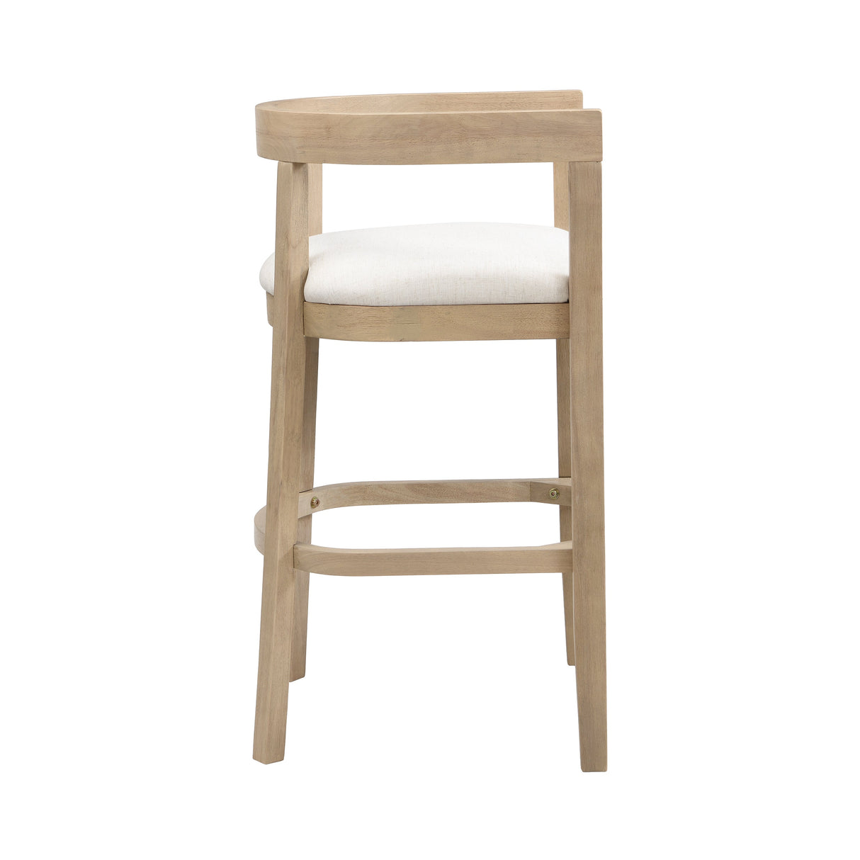 Modern Rubberwood Bar Stool Set with Upholstered Seats
