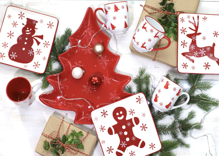 Winterfest 8-Inch Salad Plates | Dessert Plates Set of 4pcs