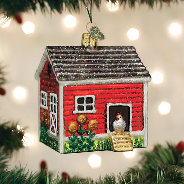Chicken-Coop-Ornament-Christmas-Ornaments