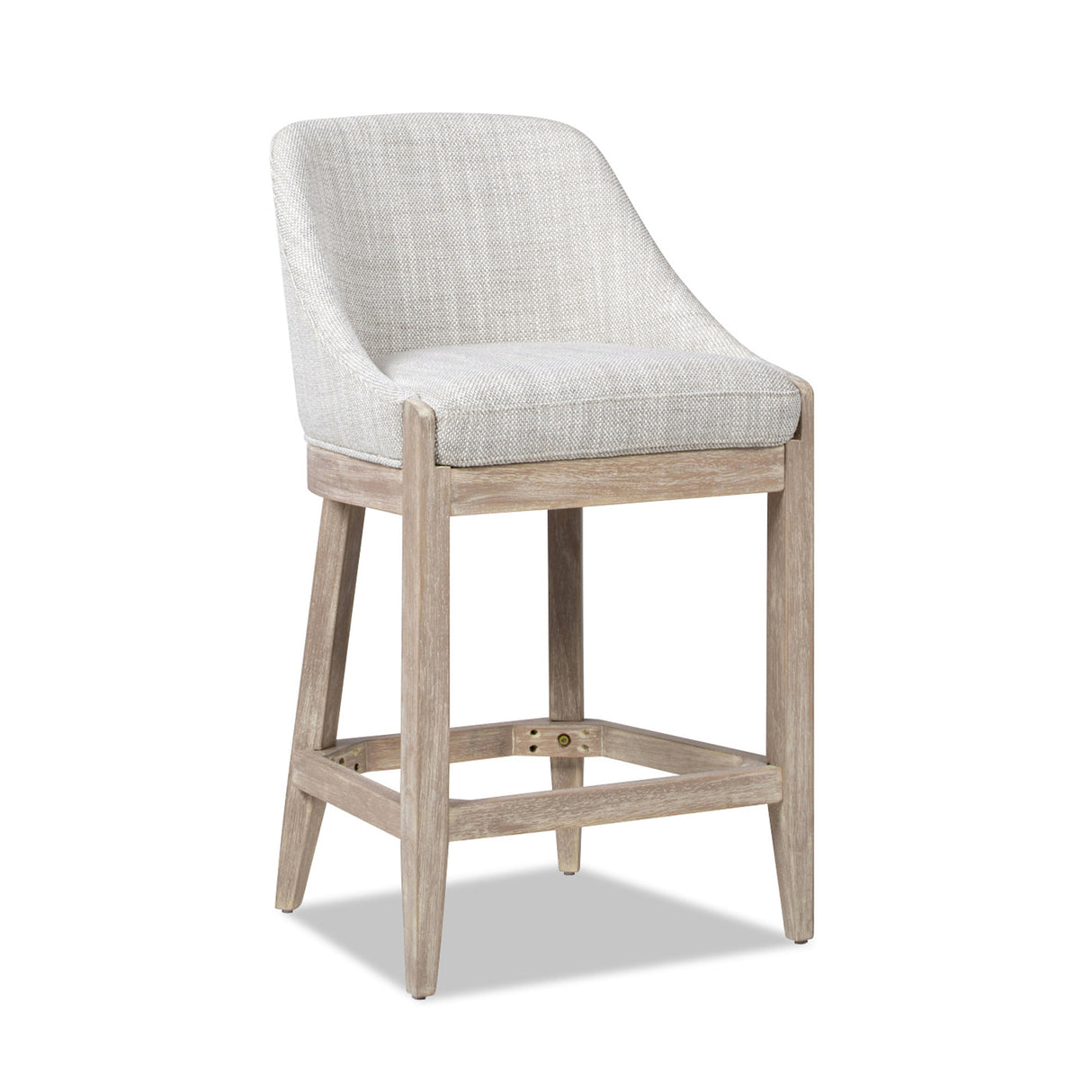 26.5" Upholstered Counter Stool with Curved Back