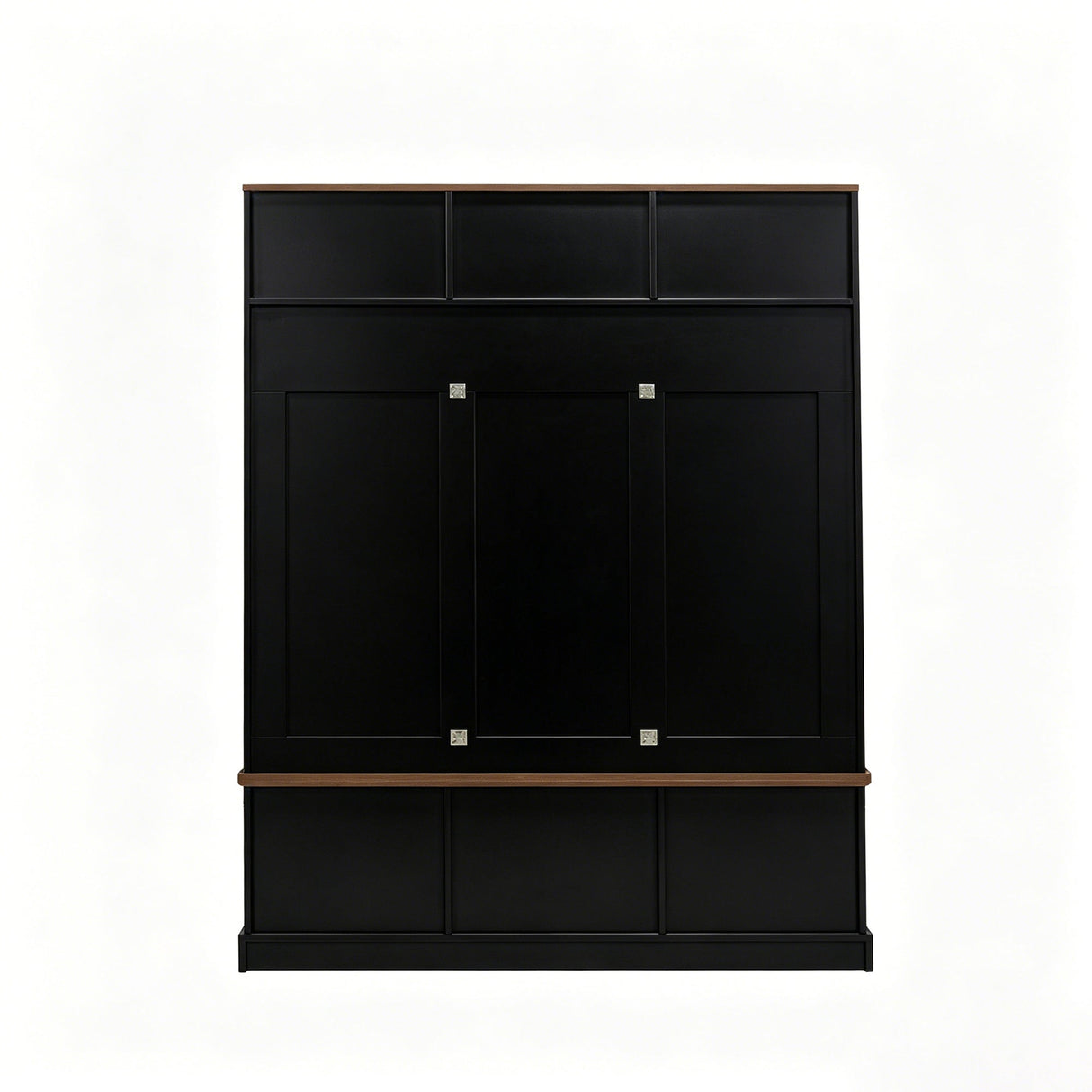 Vibe Haus 71''H Farmhouse Hall Tree with Bench and Shoe Storage