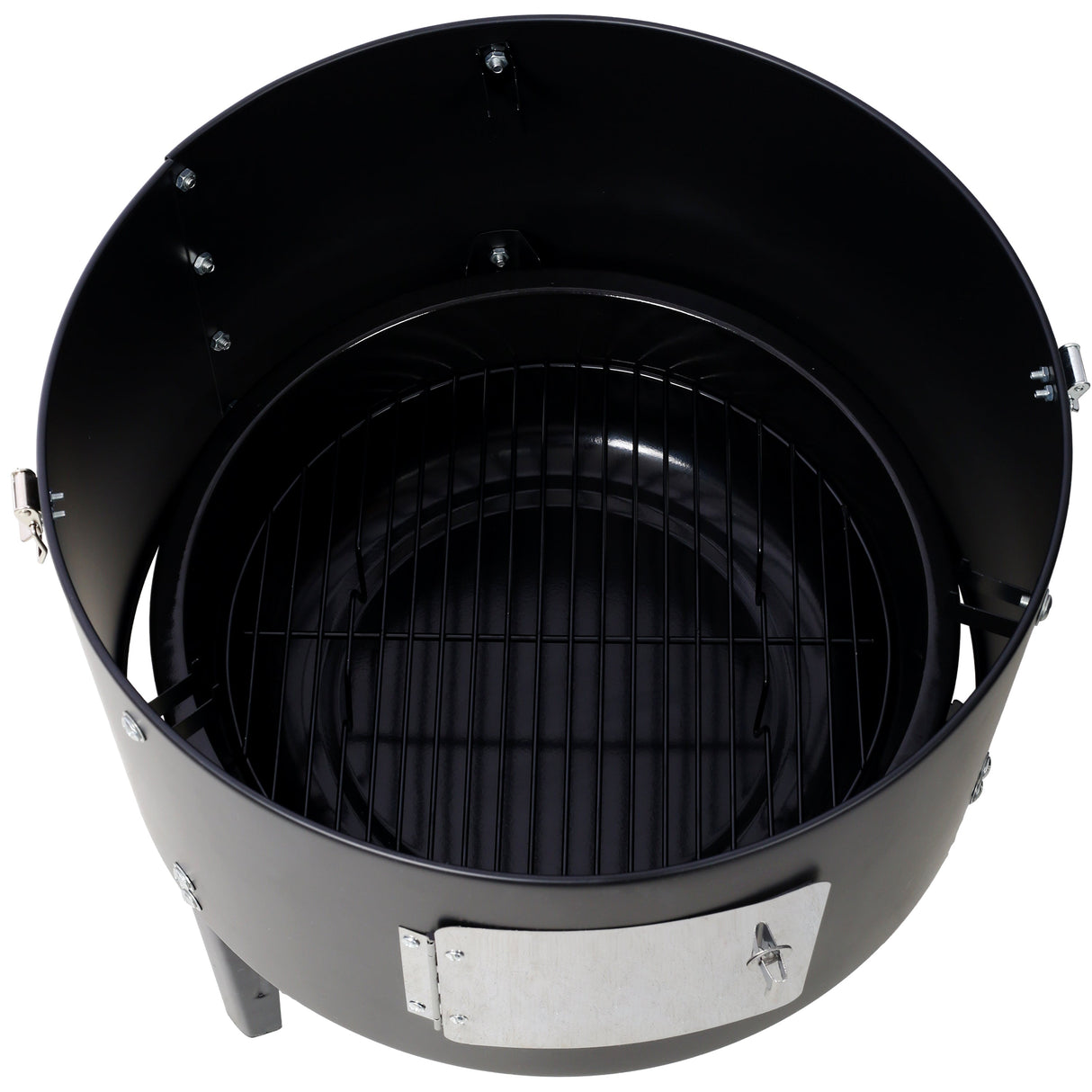 17 Inch Steel Charcoal Smoker Heavy Duty Round BBQ Grill