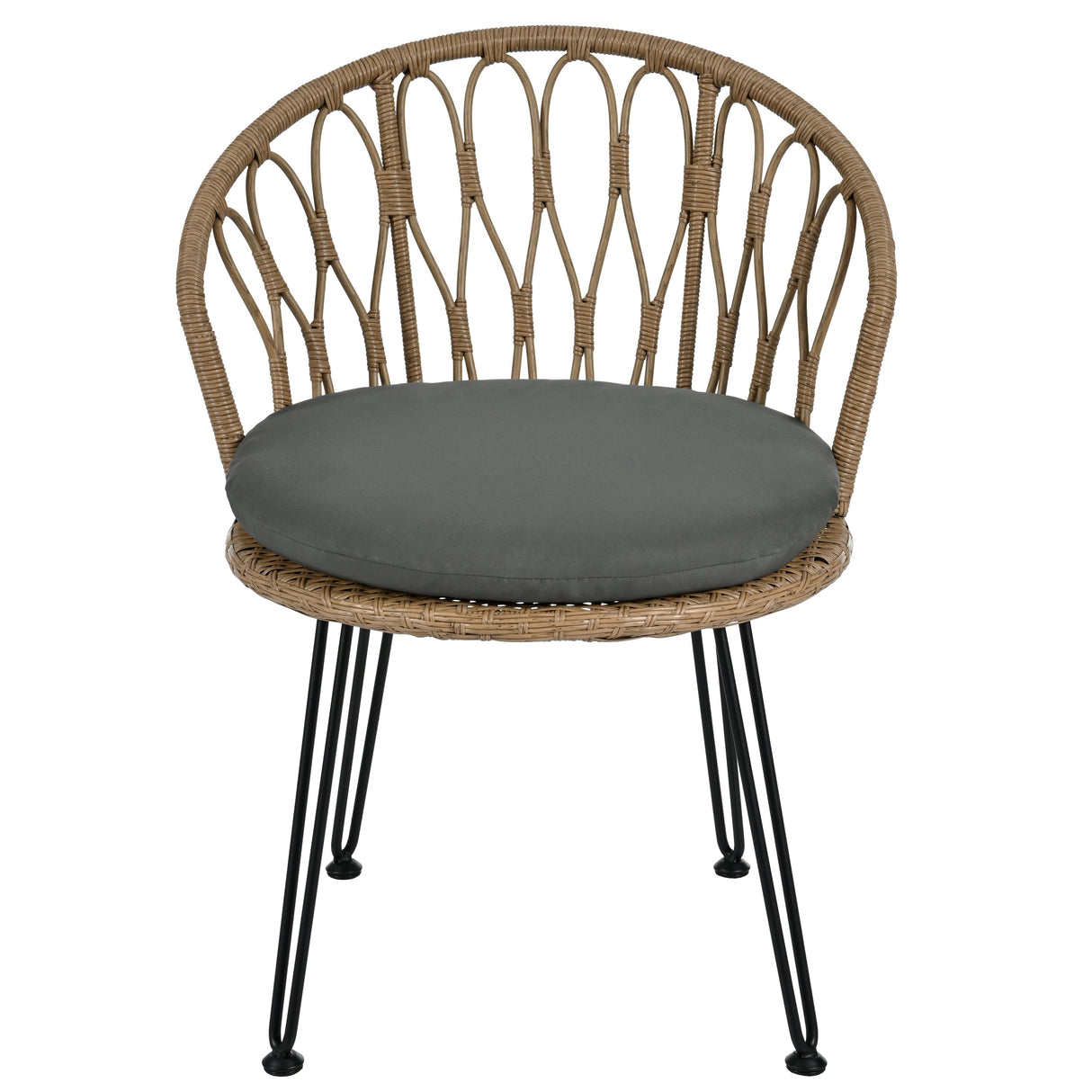 Parisian Lightweight PE Rattan Outdoor Bistro Set