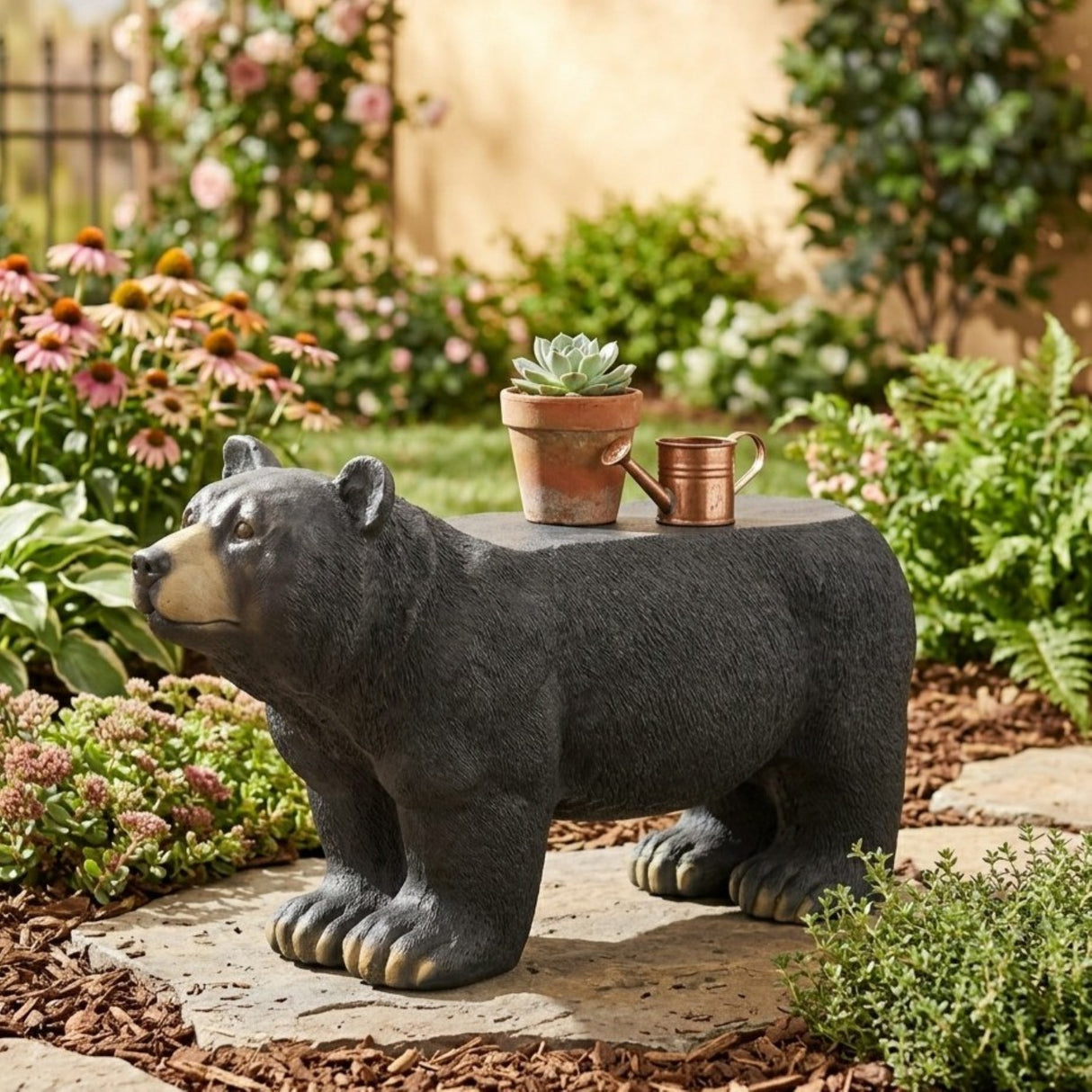 MGO Bear Bench - Concrete Outdoor Bench