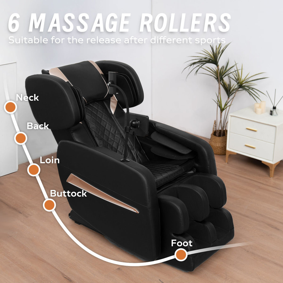 Massage Chair Recliner With Zero Gravity And Full Body Air Pressure