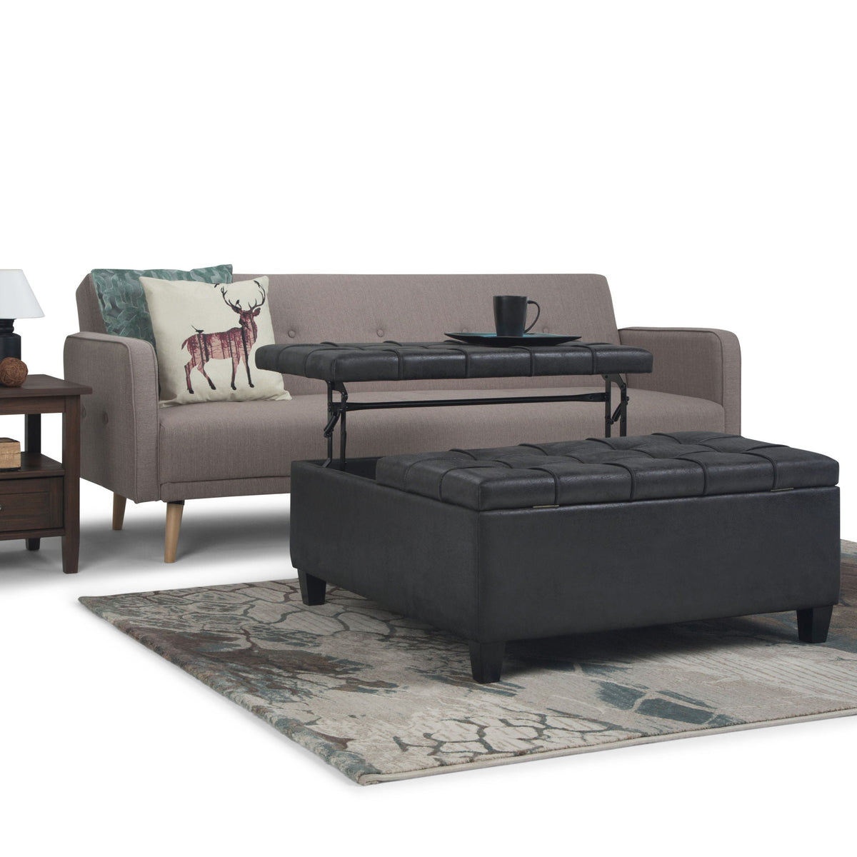 Harrison - Upholstered Coffee Table Storage Ottoman