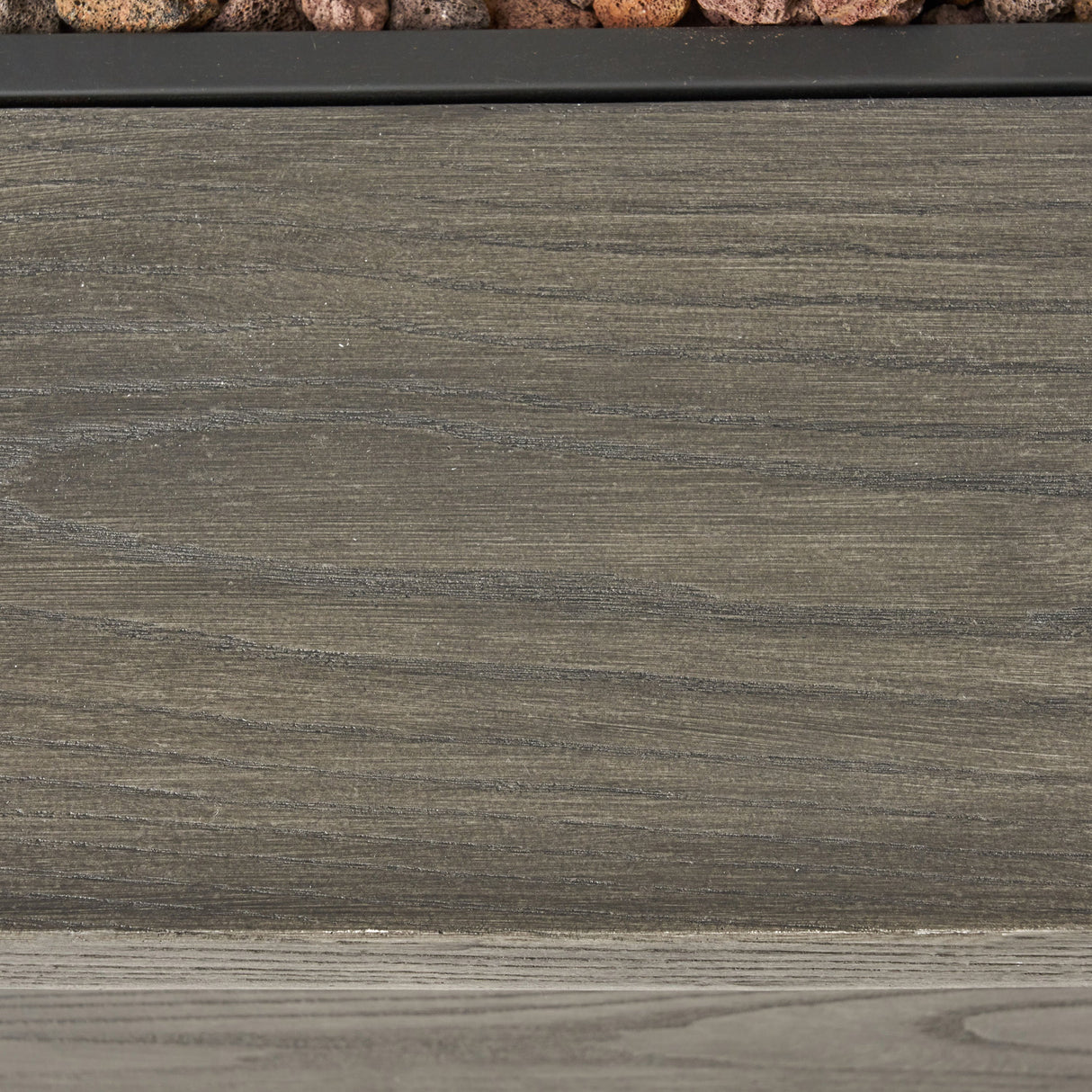 Transitional 56'' Rectangular Outdoor MgO Propane Fire Pit with Brown Wood Pattern