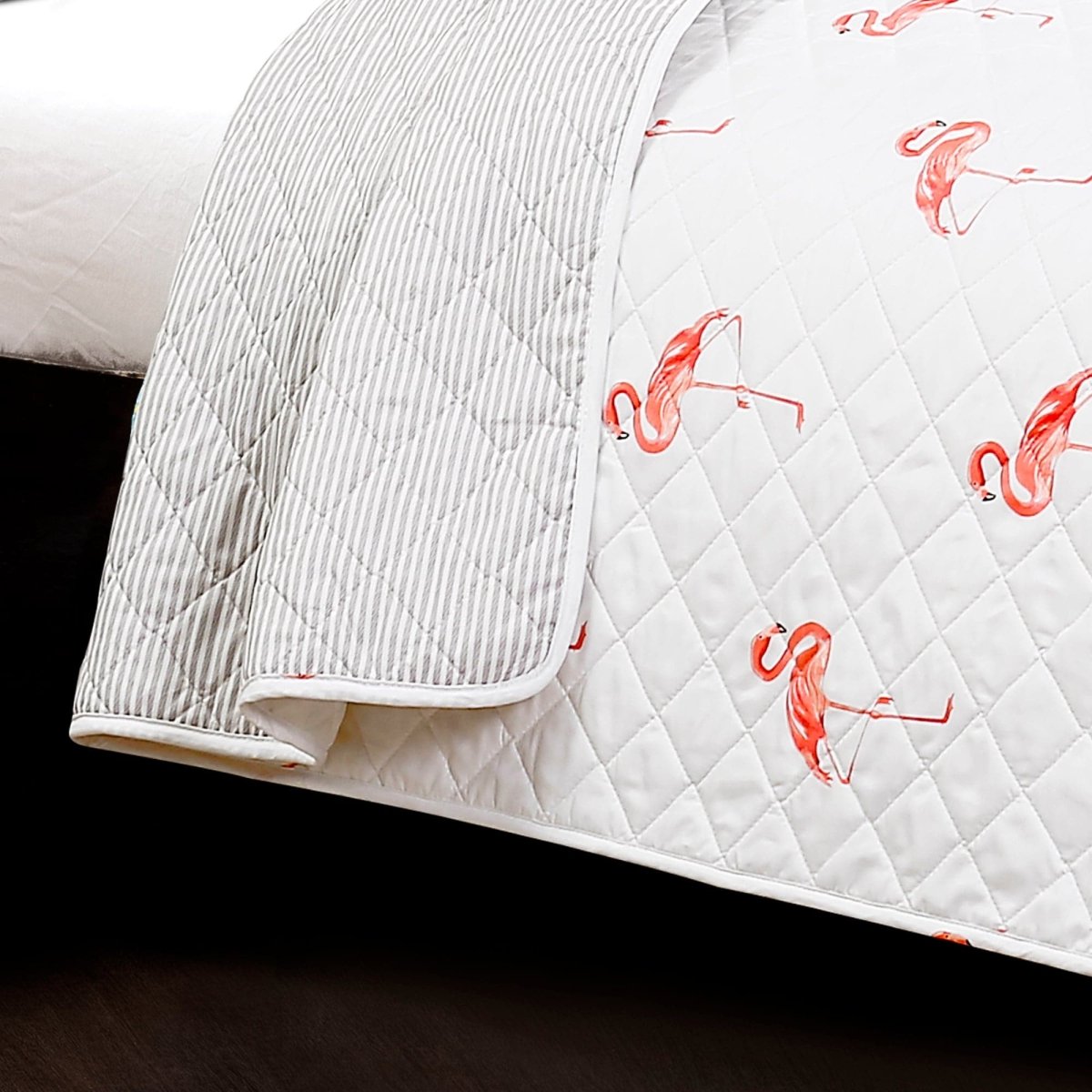 Kelly Flamingo Quilt 3 Piece Set