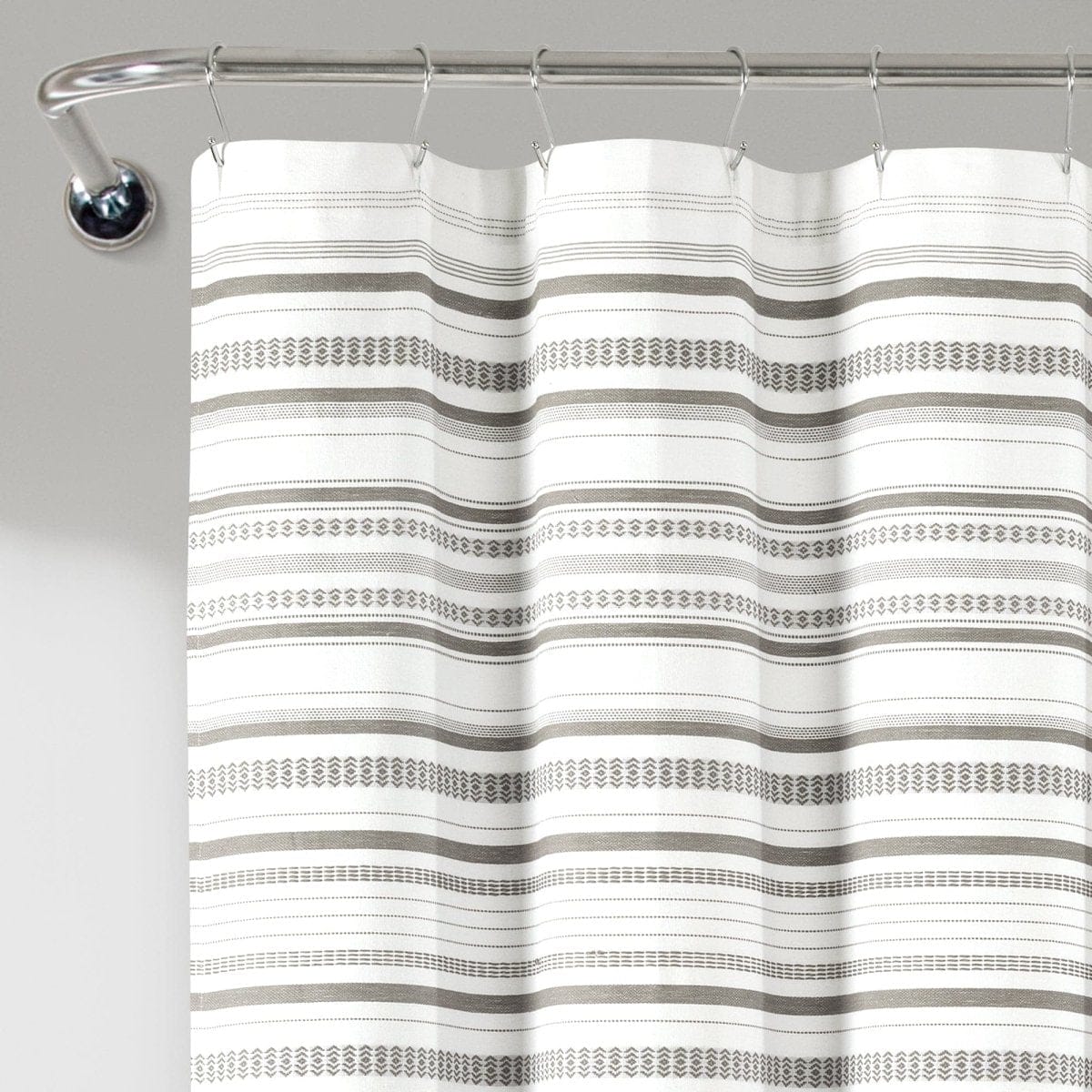 Urban Woven Yarn Dyed Recycled Cotton Blend Shower Curtain