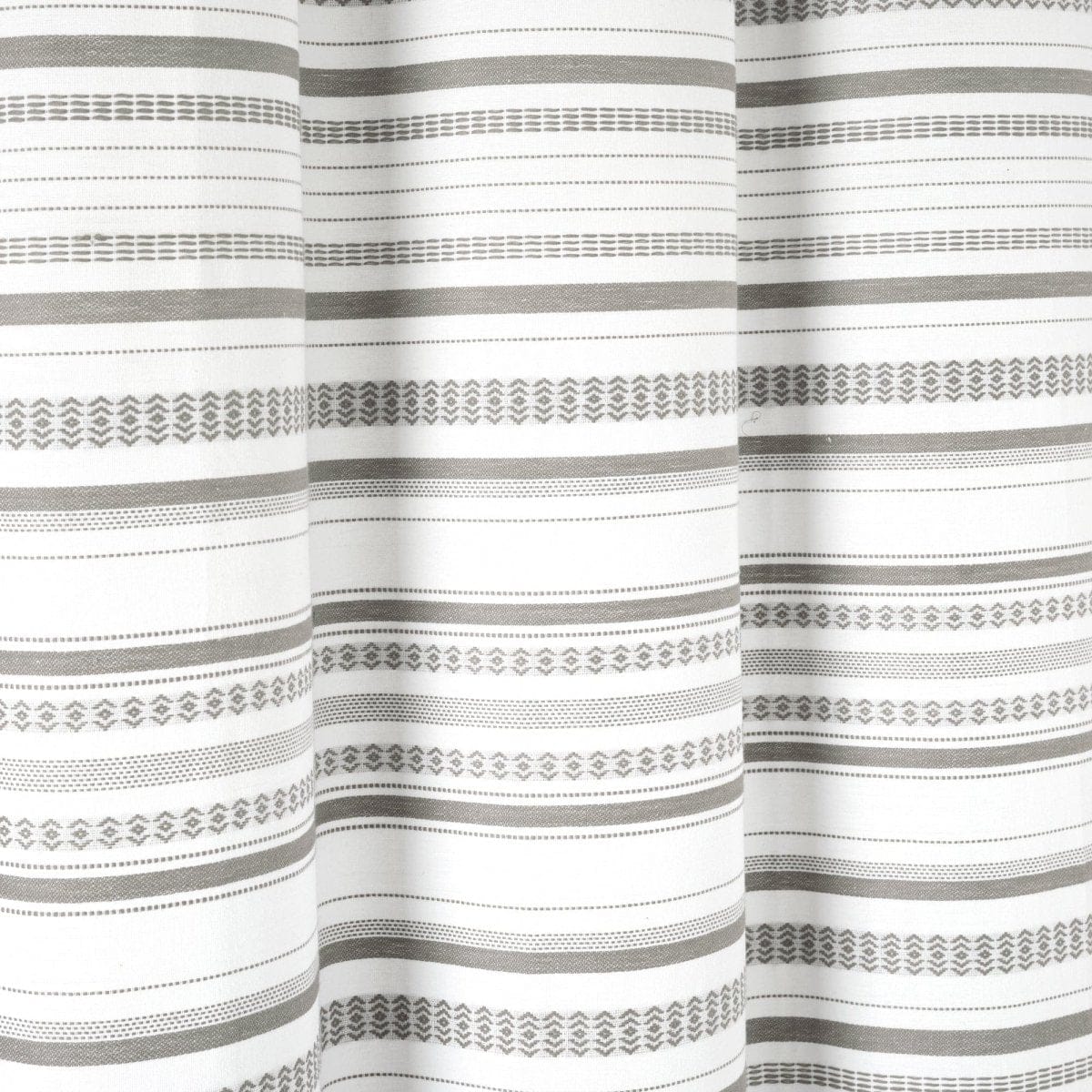 Urban Woven Yarn Dyed Recycled Cotton Blend Shower Curtain