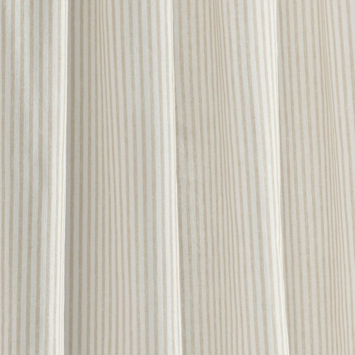 Farmhouse Stripe Reyna Ruffle Window Curtain Panel Set