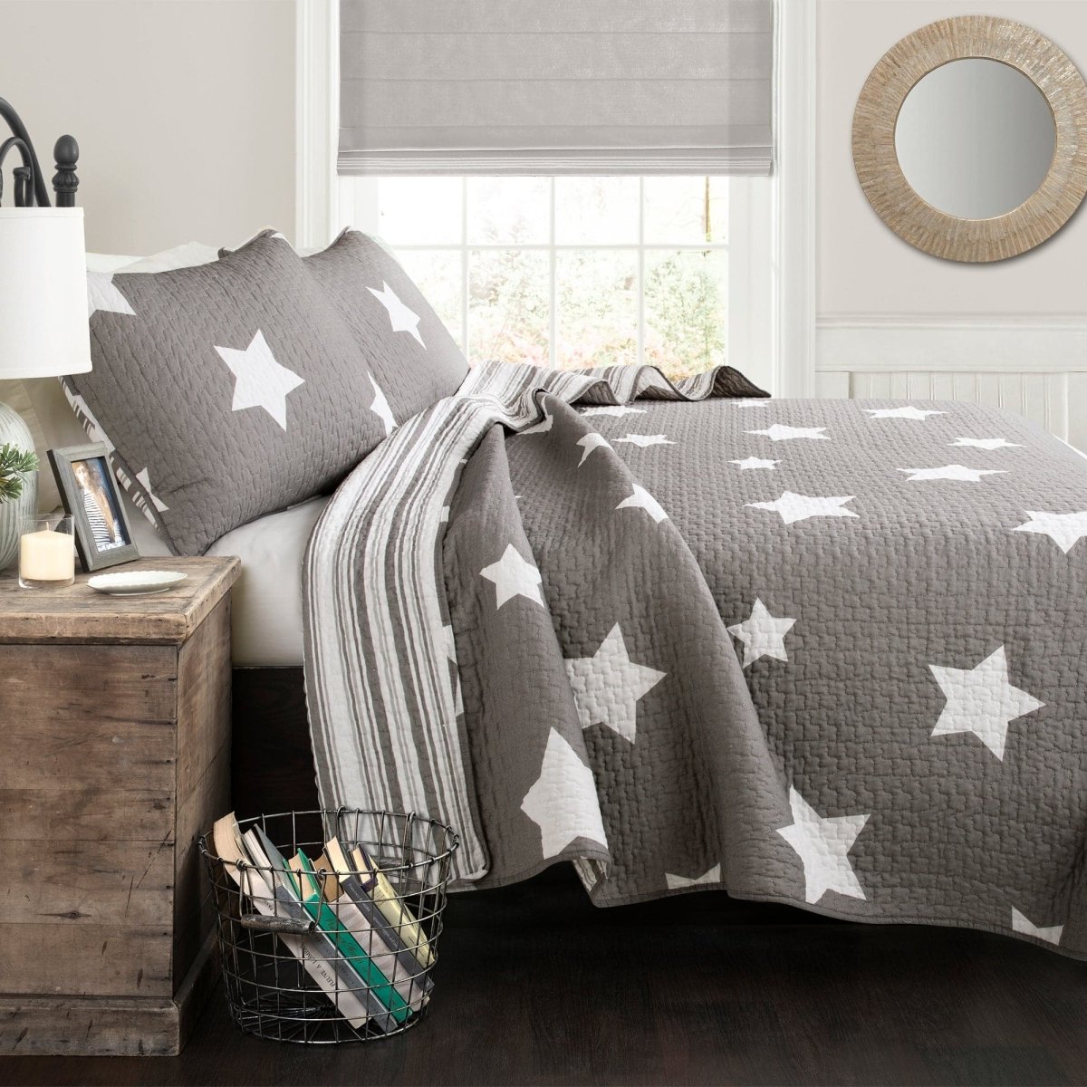Star Reversible 3 Piece Quilt Set
