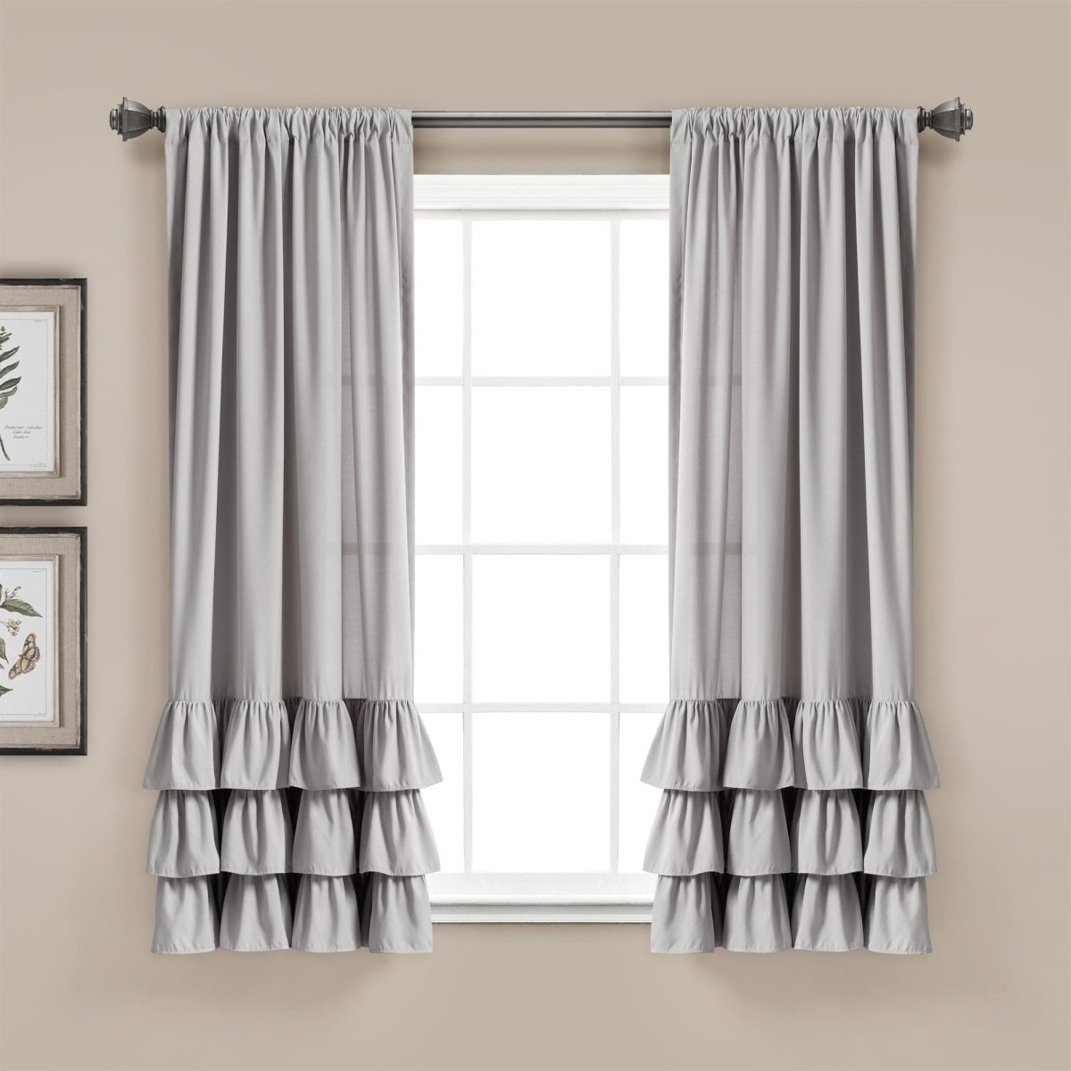 Allison Ruffle Curtain Set