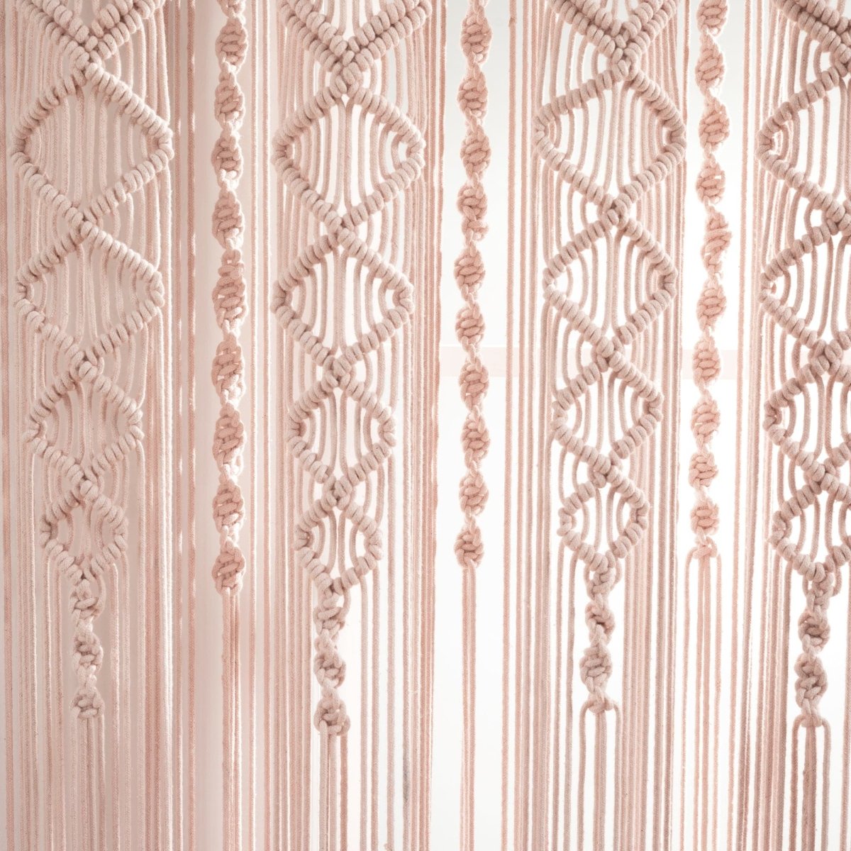 Boho Macrame Textured Cotton Window Curtain