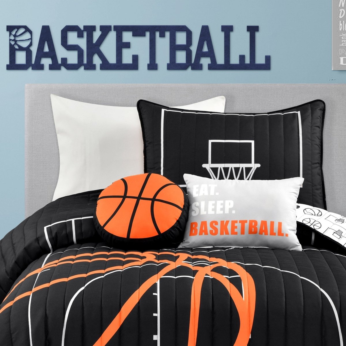 Basketball Game Reversible Quilt Set