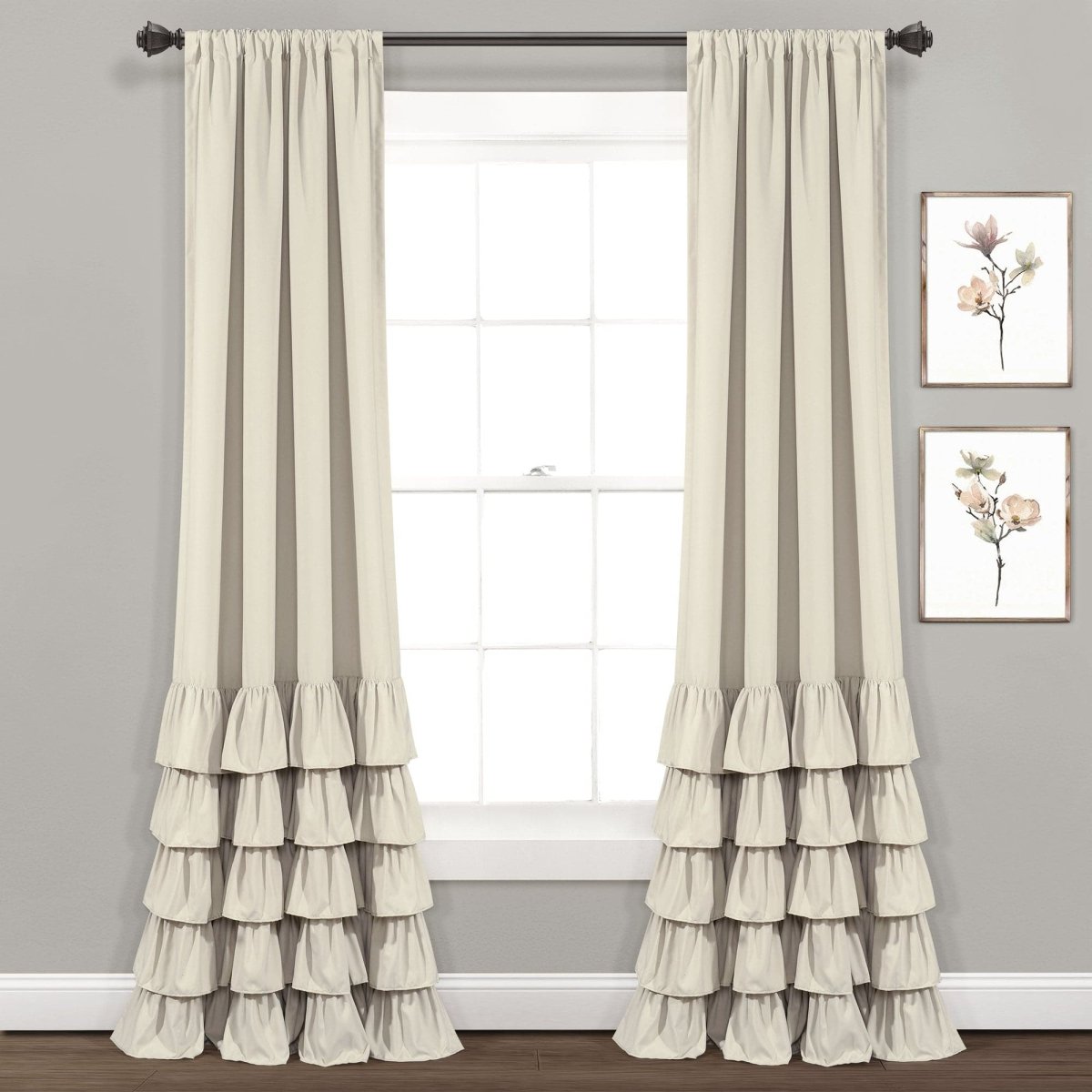 Allison Ruffle Curtain Set