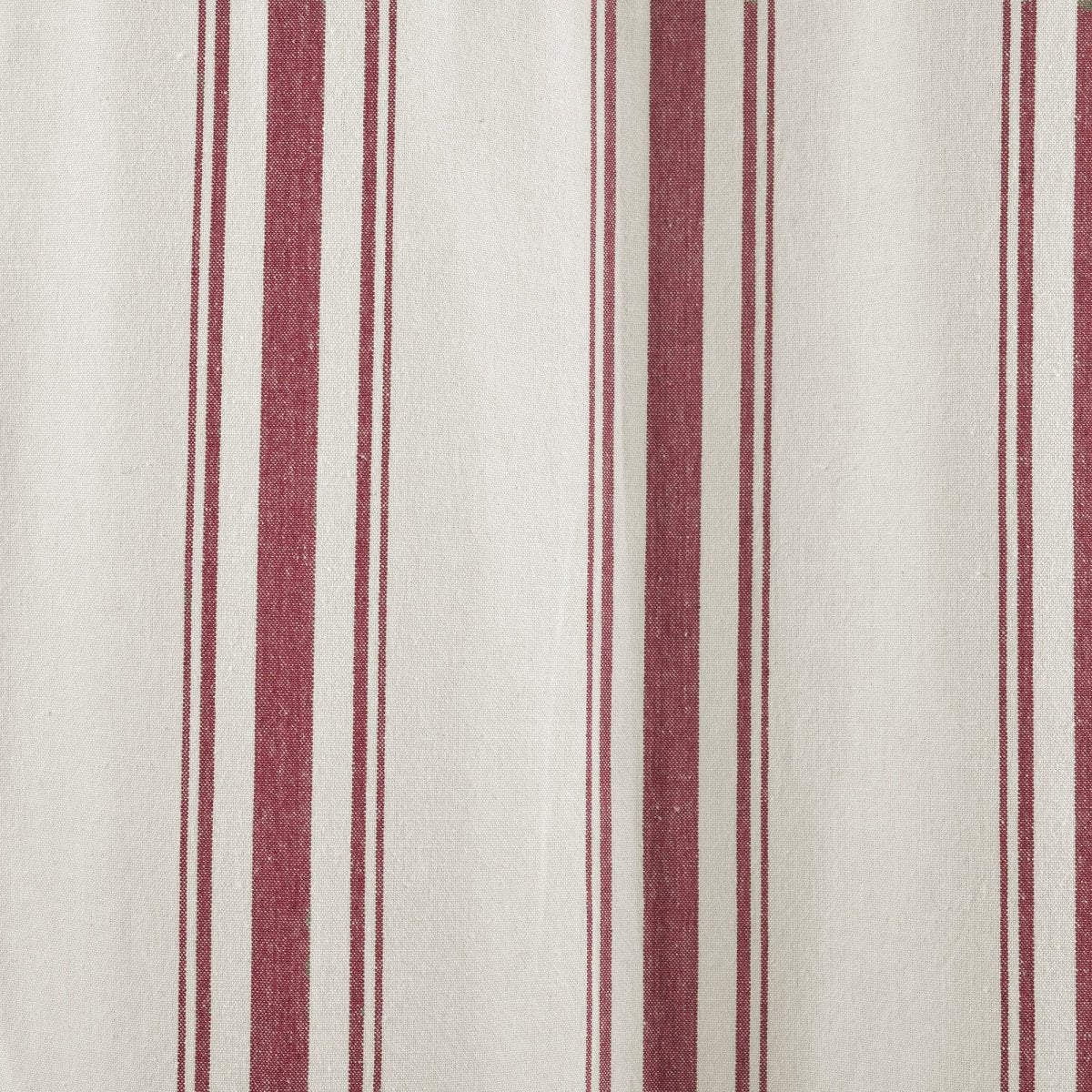 Farmhouse Stripe Yarn Dyed Recycled Cotton Blend Window Curtain Panel Set