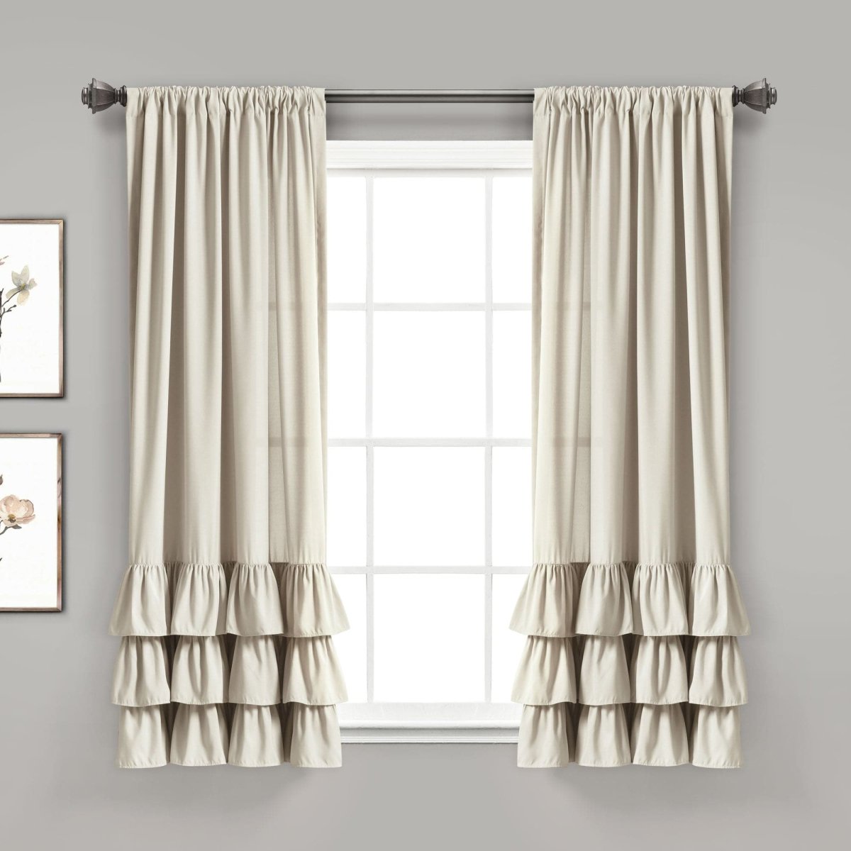 Allison Ruffle Curtain Set