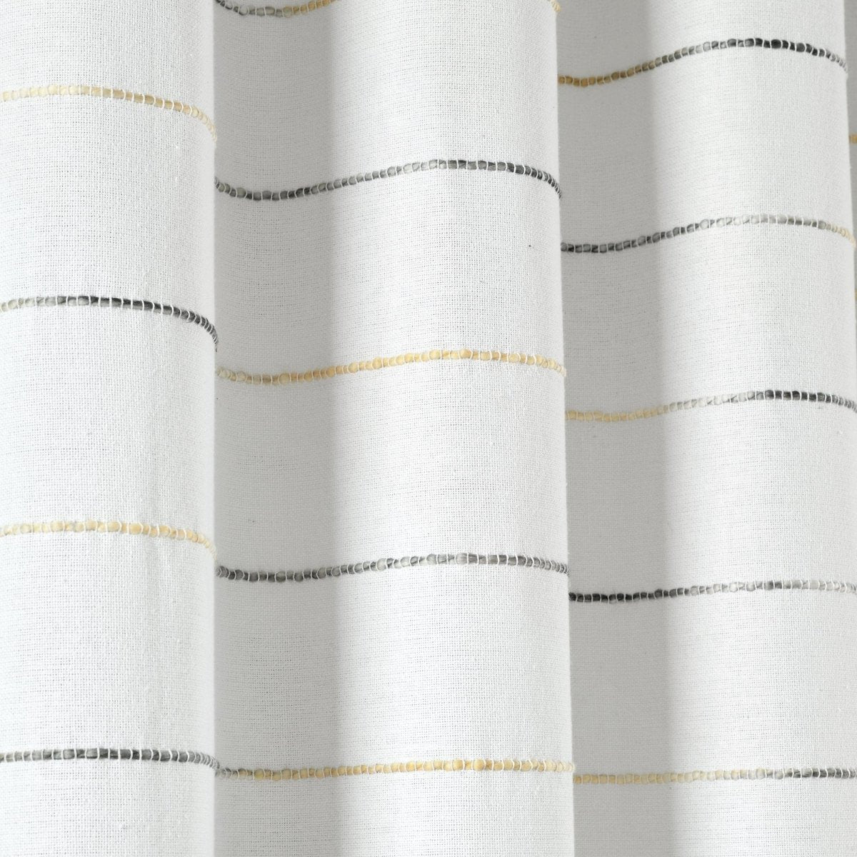 Ombre Stripe Yarn Dyed Recycled Cotton Blend Shower Curtain