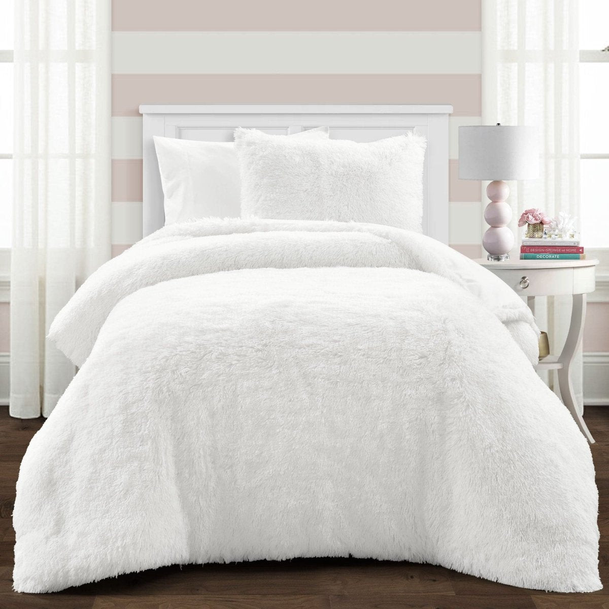 Emma Faux Fur Comforter Set