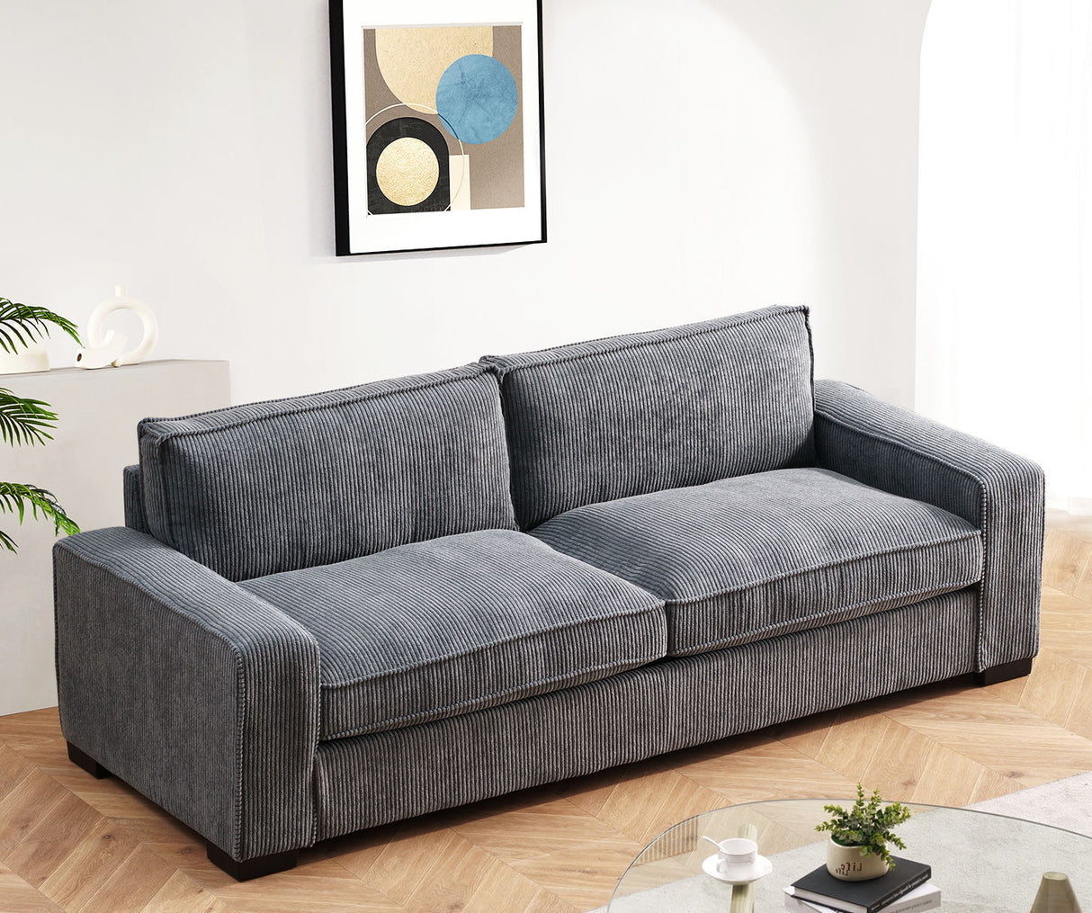 Luxe - Sofa With Sleek Design, Spacious And Comfortable 3 Seater Couch
