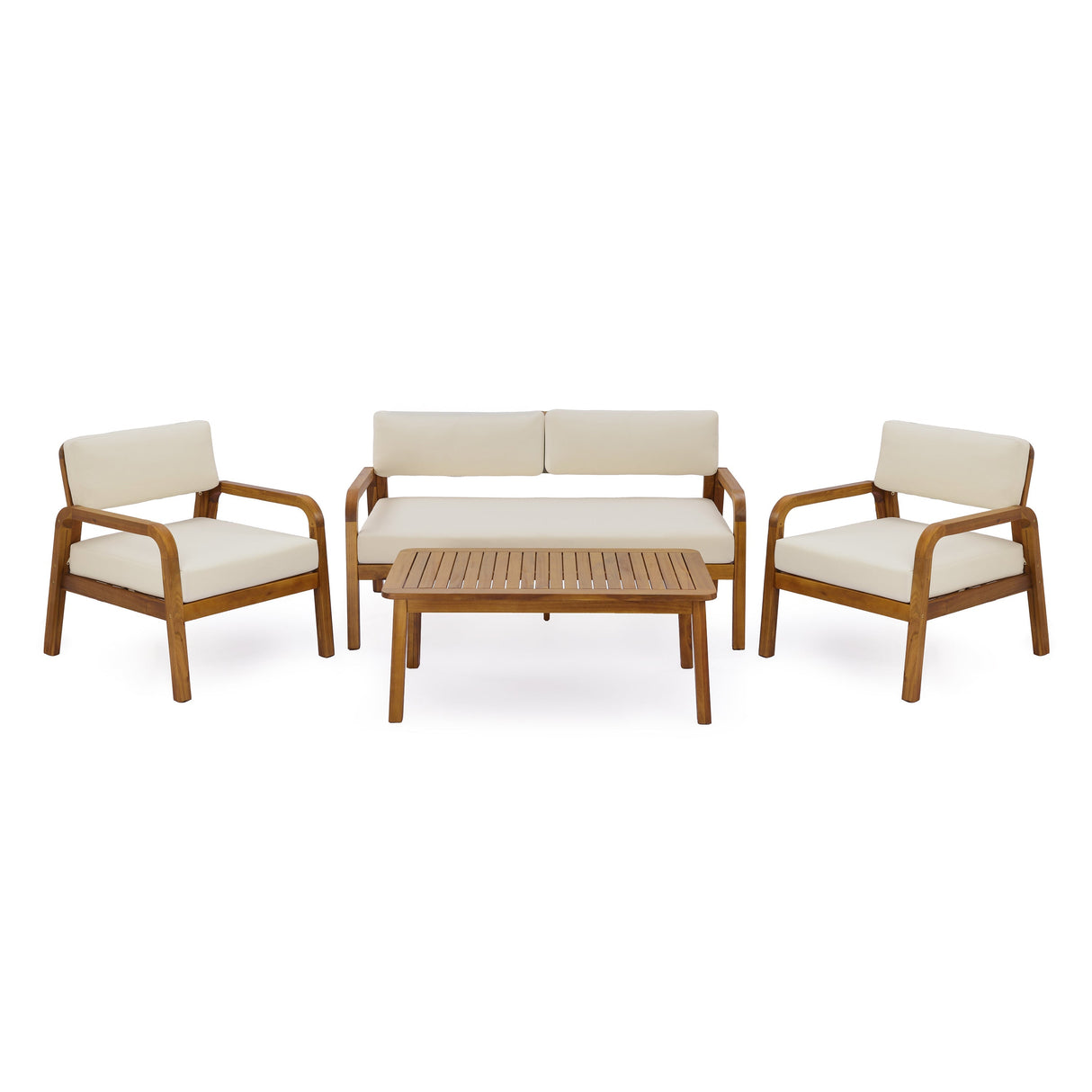 4-Pieces Outdoor Sofa Set with Cushions