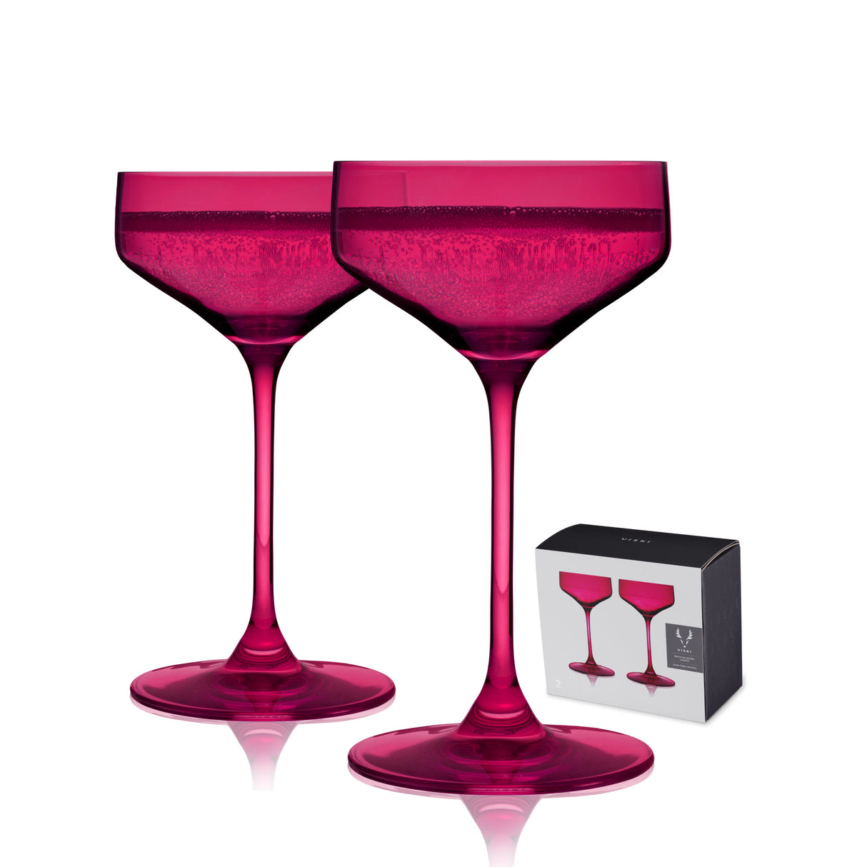 Reserve nouveau crystal coupes in berry viski®