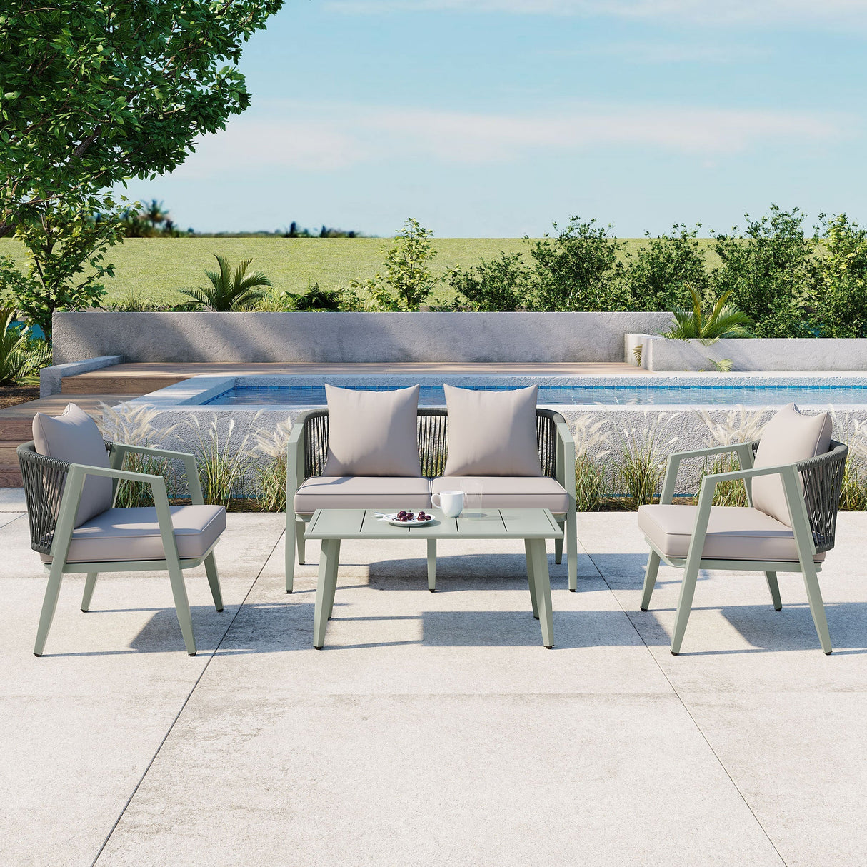U_STYLE Durable and Comfortable Outdoor Seating Set