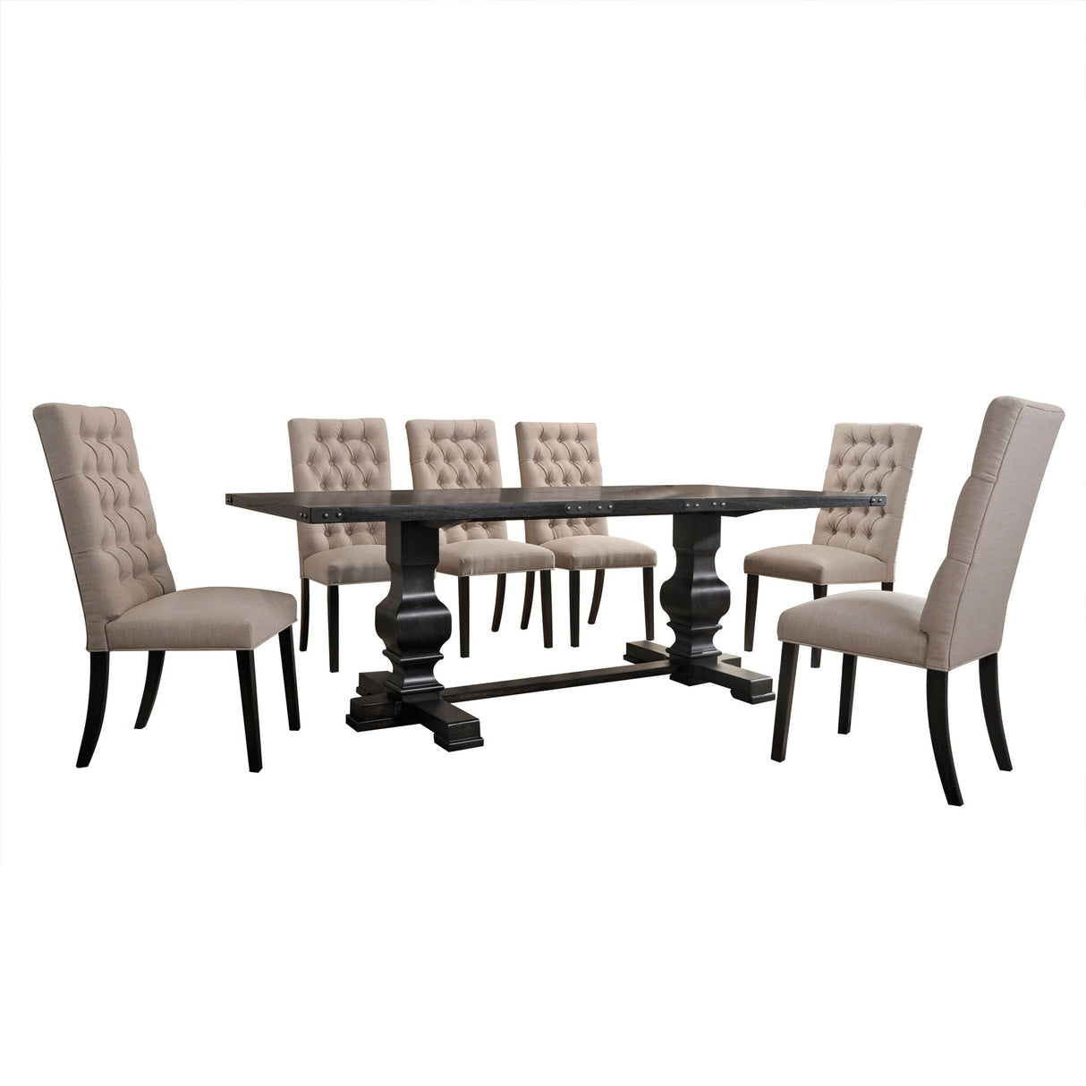 Morland 7-Piece Dining Room Set - Black
