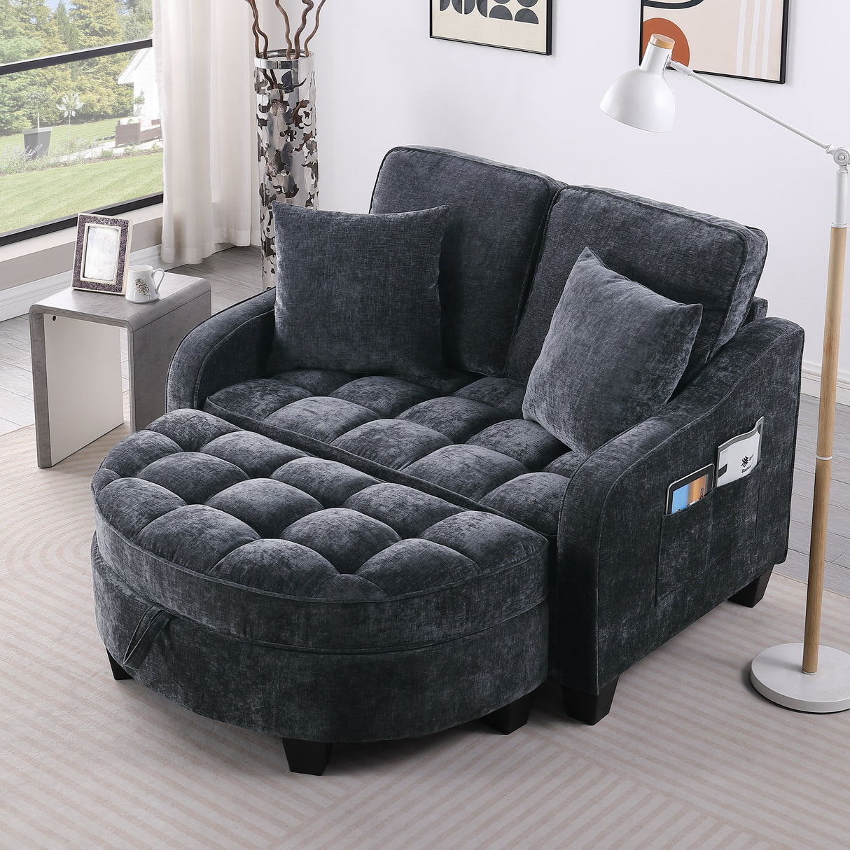 Two-Seater Sofa with Chaise Longue