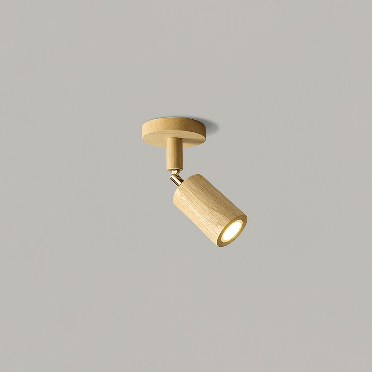 Grain | Wood Shade Track Spotlight with Adjustable Heads | Warm Glow for Kitchen Islands