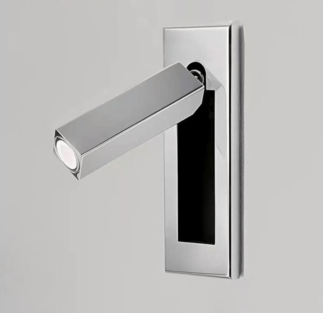 Recessed Folding Bedside Wall Sconce with Warm LED | Flush Reading Light for Bedrooms