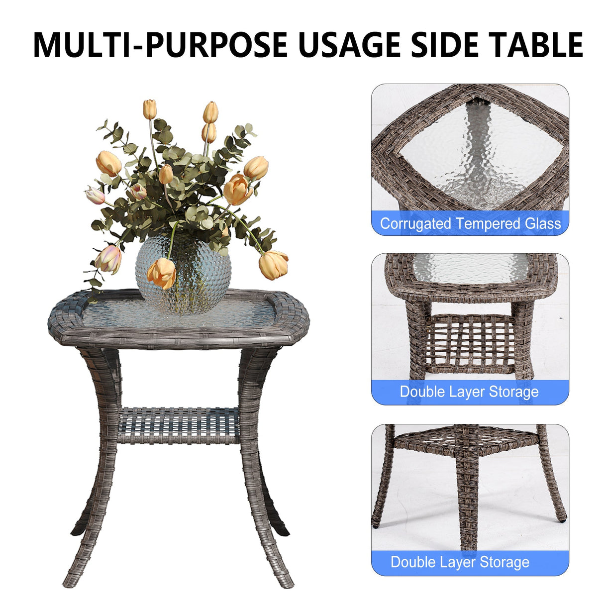 JB Two Swivel Chairs and Side Table