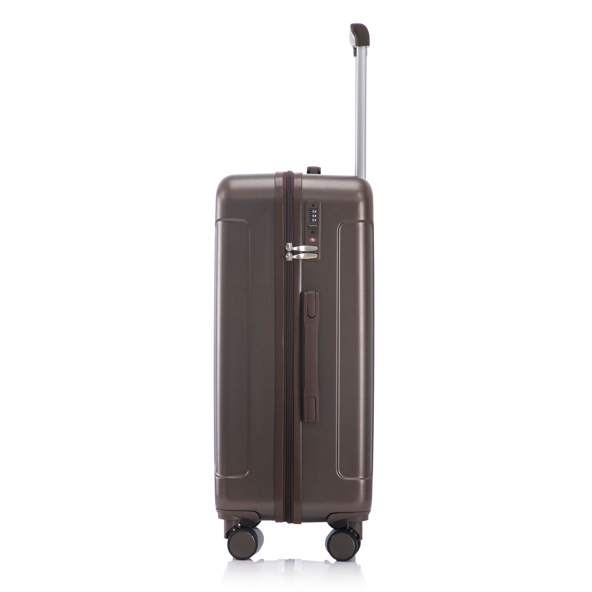 3 Piece ABS Spinner Wheel Luggage Set (Brown)
