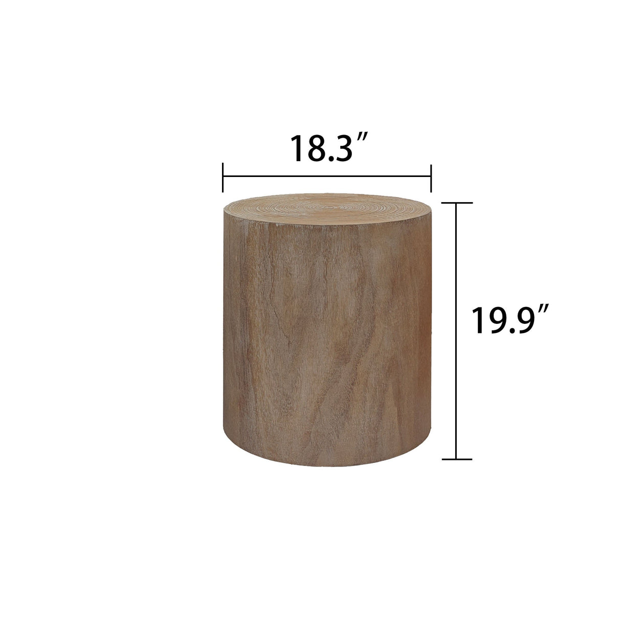 Set of 3, Rounded Wood Coffee Tables, End Tables, Plant Stands,Decorative Accent Pieces - Rustic Wood Finish