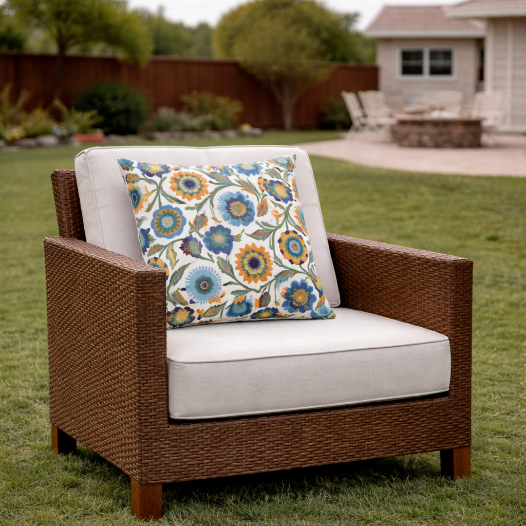 4 Pack Outdoor Pillow Covers - 18x18 Inch Water-Repellent
