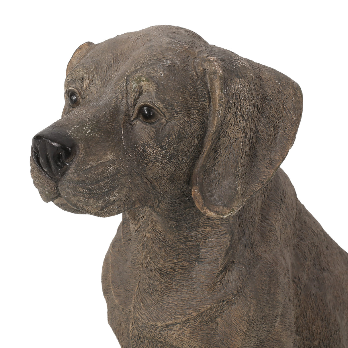 MGO Dog Decor Outdoor Dog Statue - Dark Brown