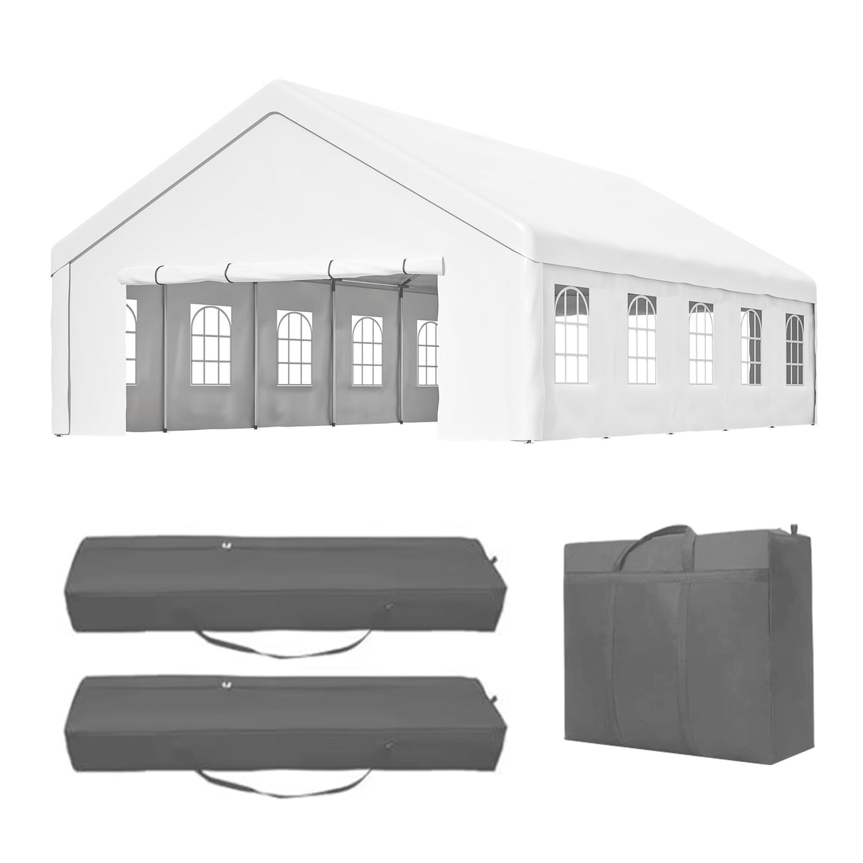 20x32 FT Party Tent with 3 Storage Bags & Removable Sidewalls
