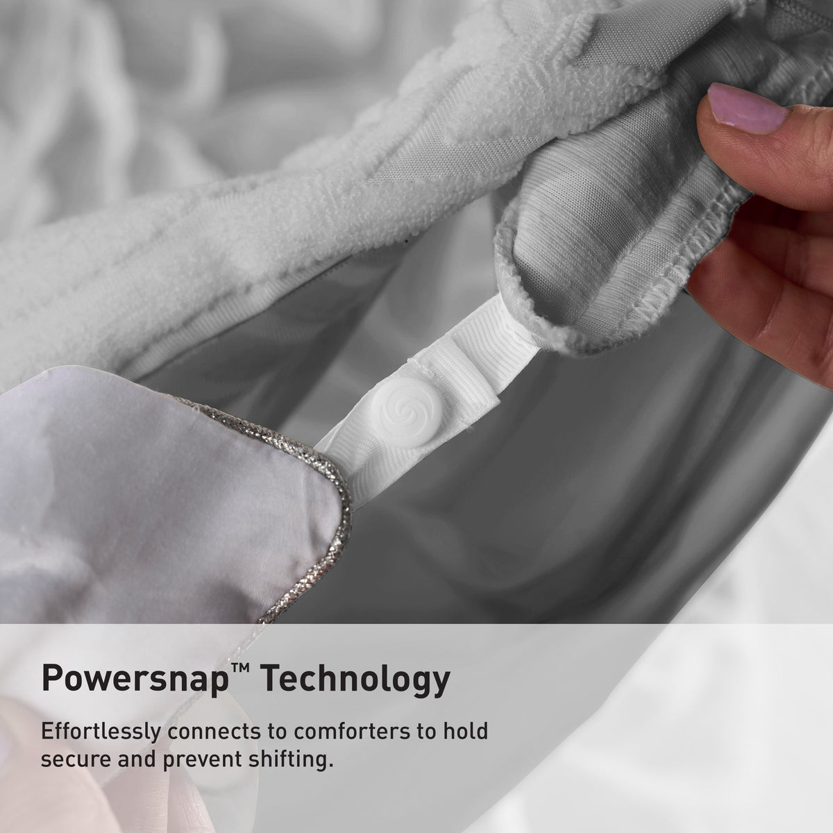 Performance King Duvet Set with PowerSnap™ Technology - Grey