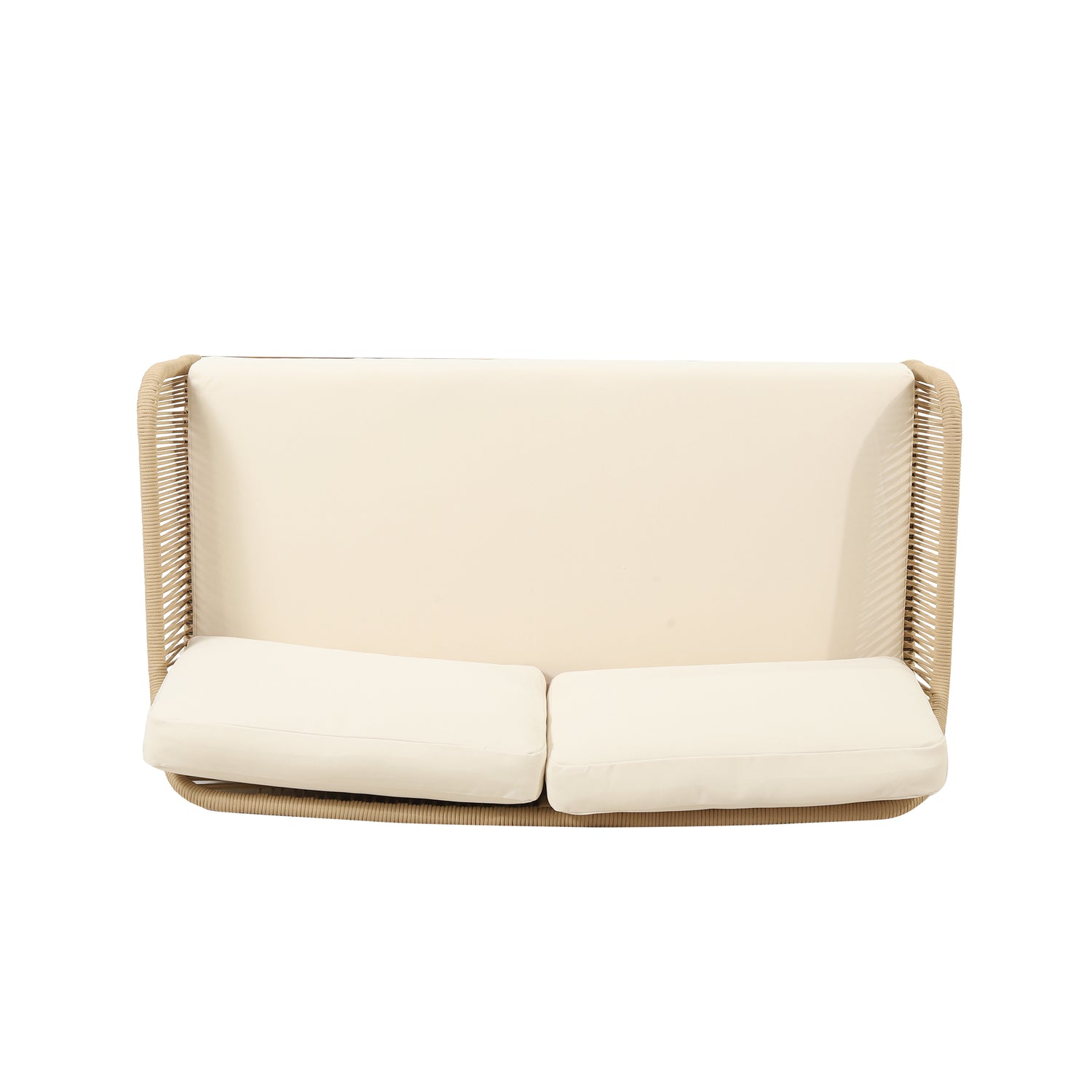 Anisa Acacia Wood & Woven Rope Outdoor Chat Set