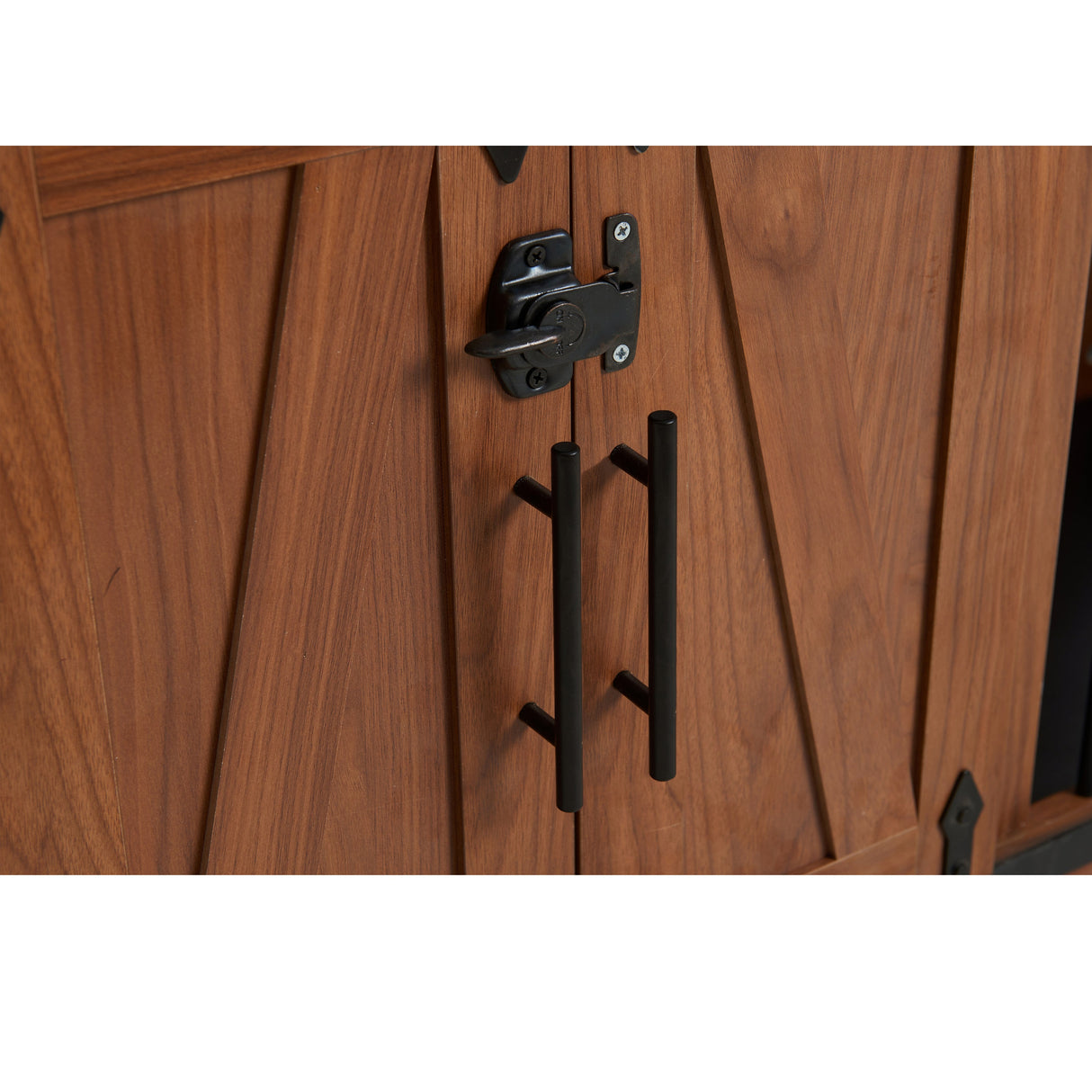 2 in 1 Dog Crate with Padded Seat Walnut 56'L Furniture Style