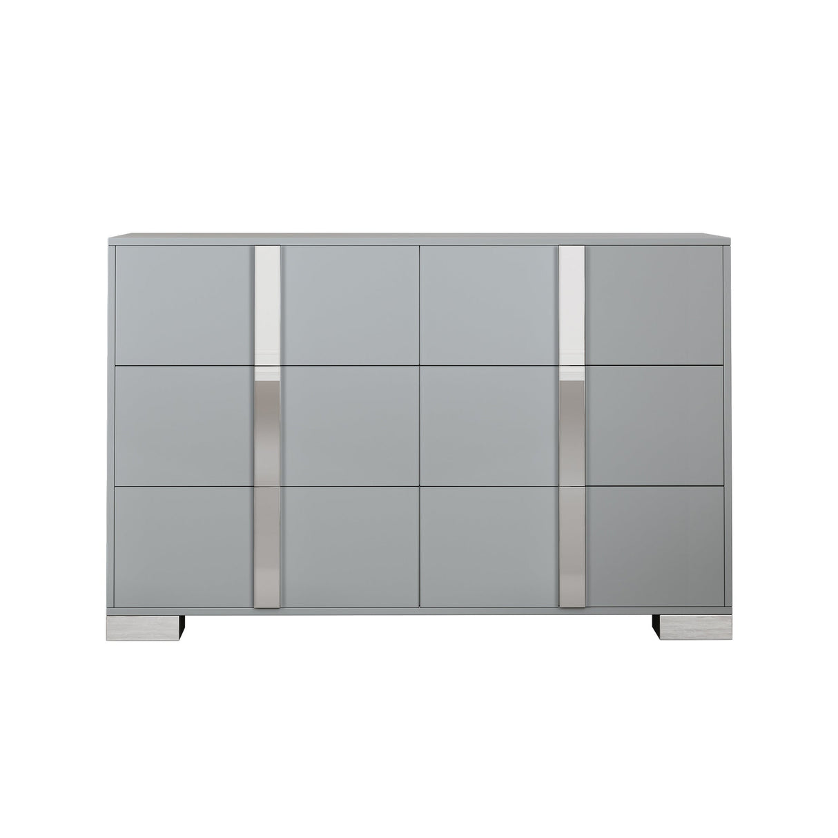 3-Pieces Sets, Elegant 6 Drawers Dresser and Two Nightstands