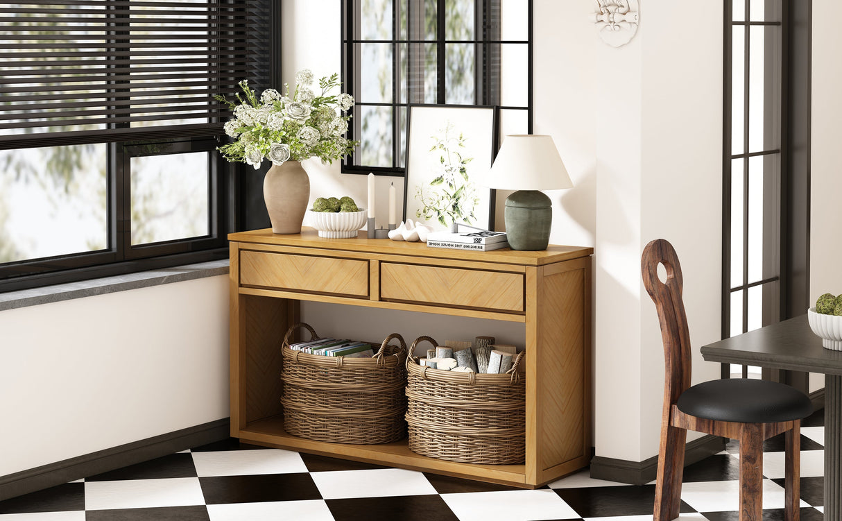 55' Console Table Natural