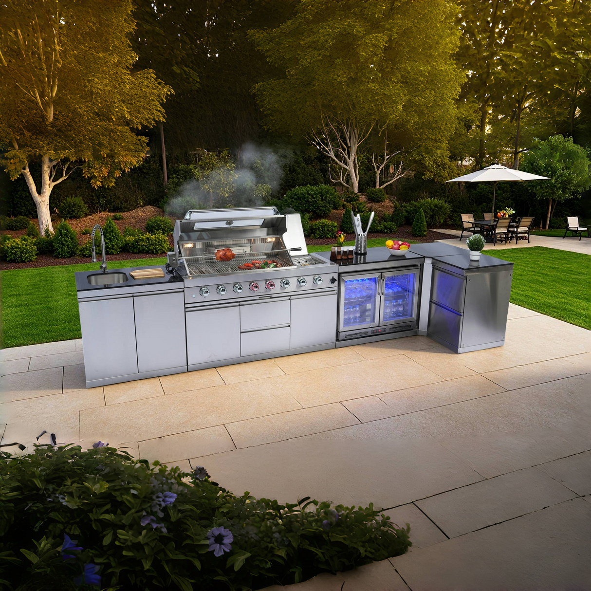 DIY S00017 58-Inch 6-Burner Deluxe Stainless Steel Gas Grill